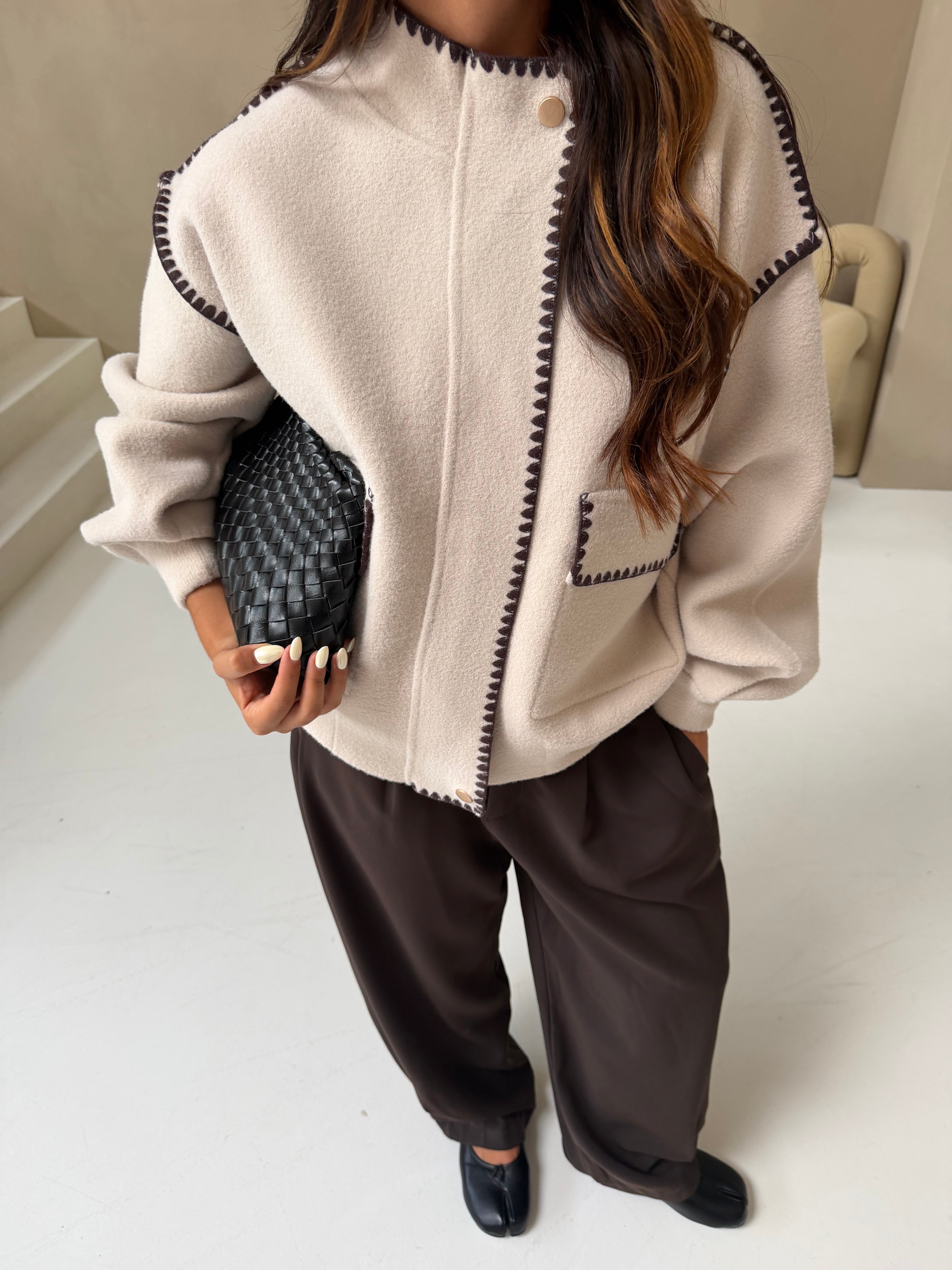Veste PIQURE beige (JYC003)