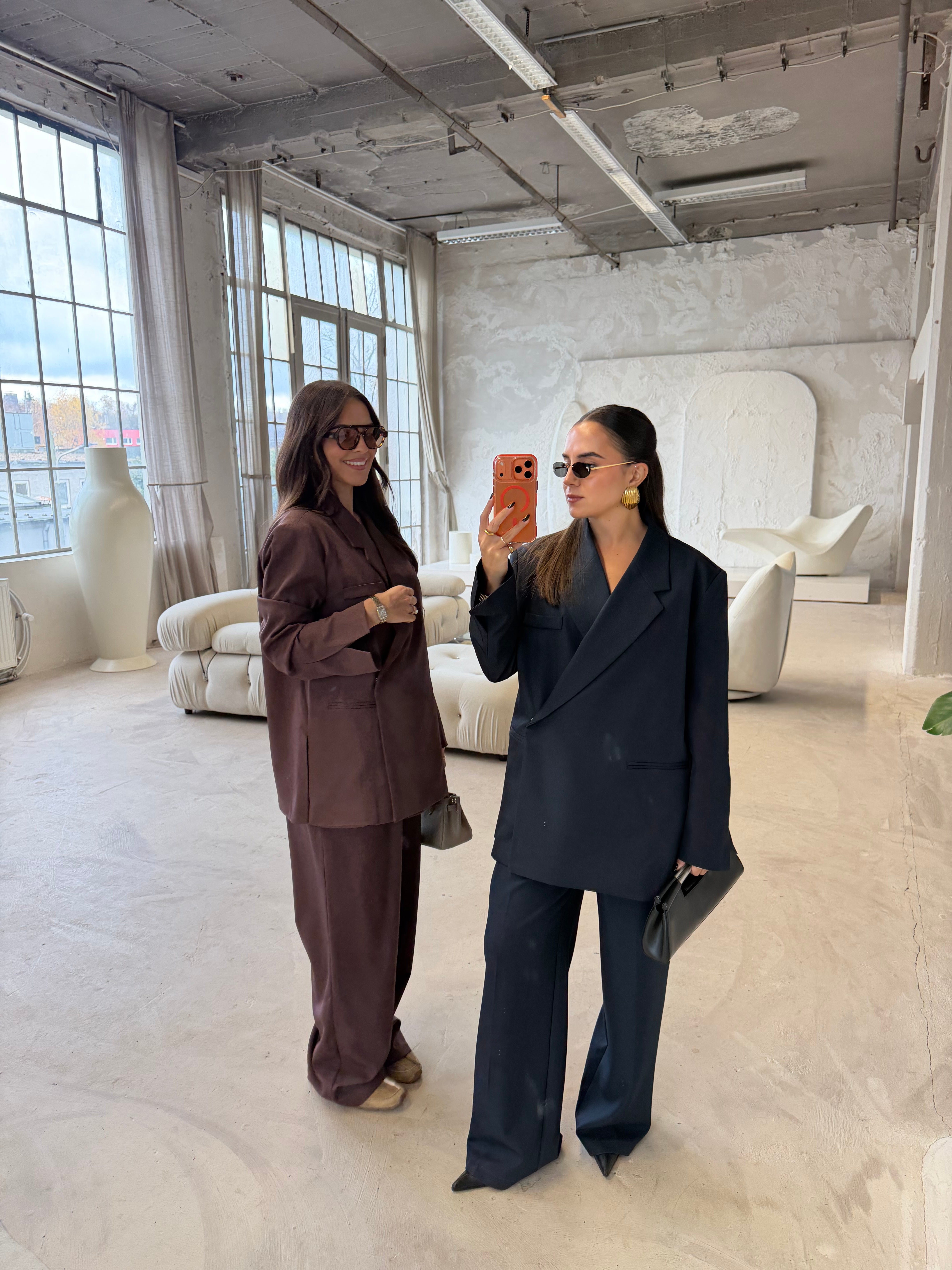 Pantalon parisienne bleu marine (P24737)