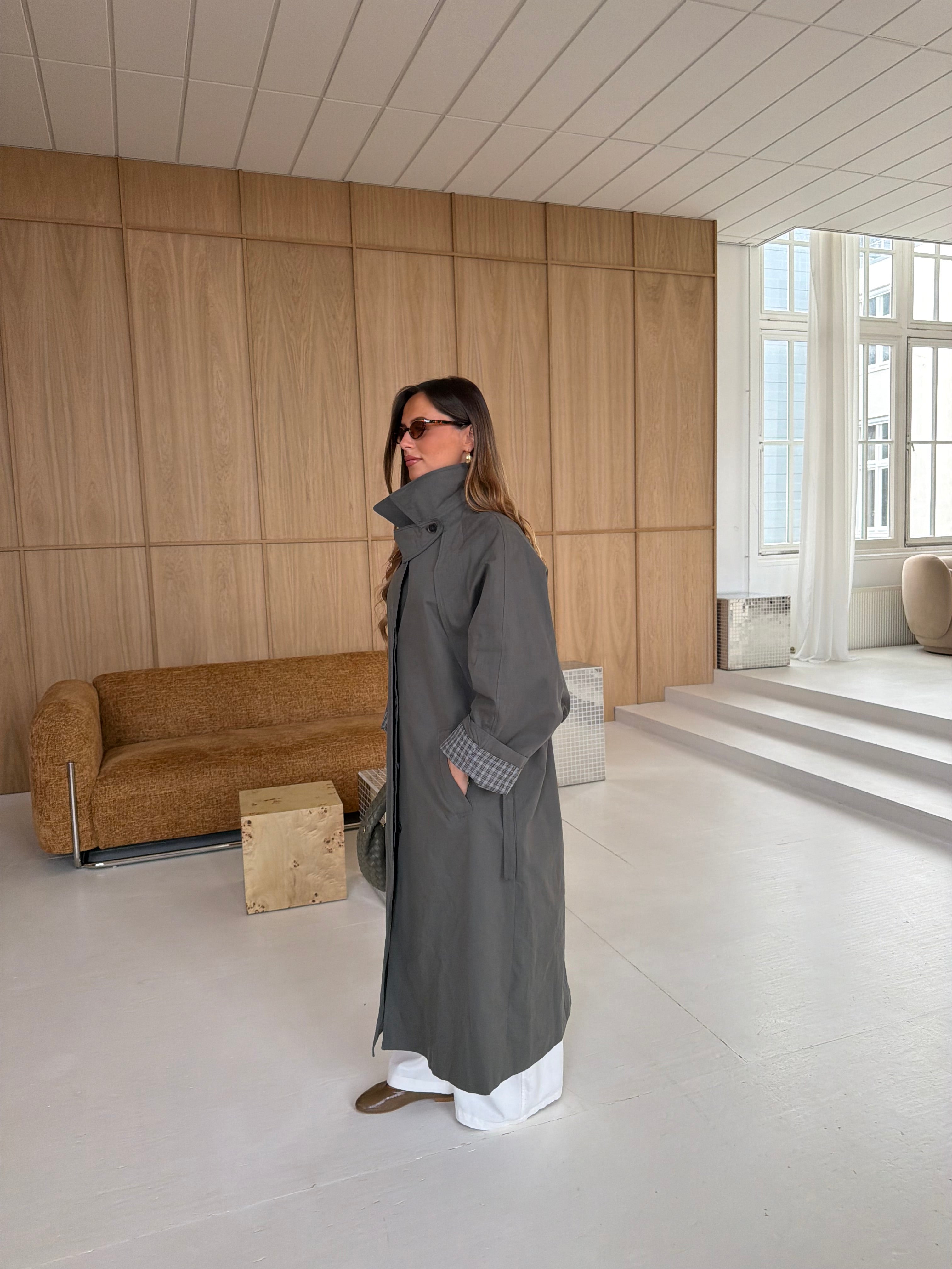 Long trench TARA gris (W25260)