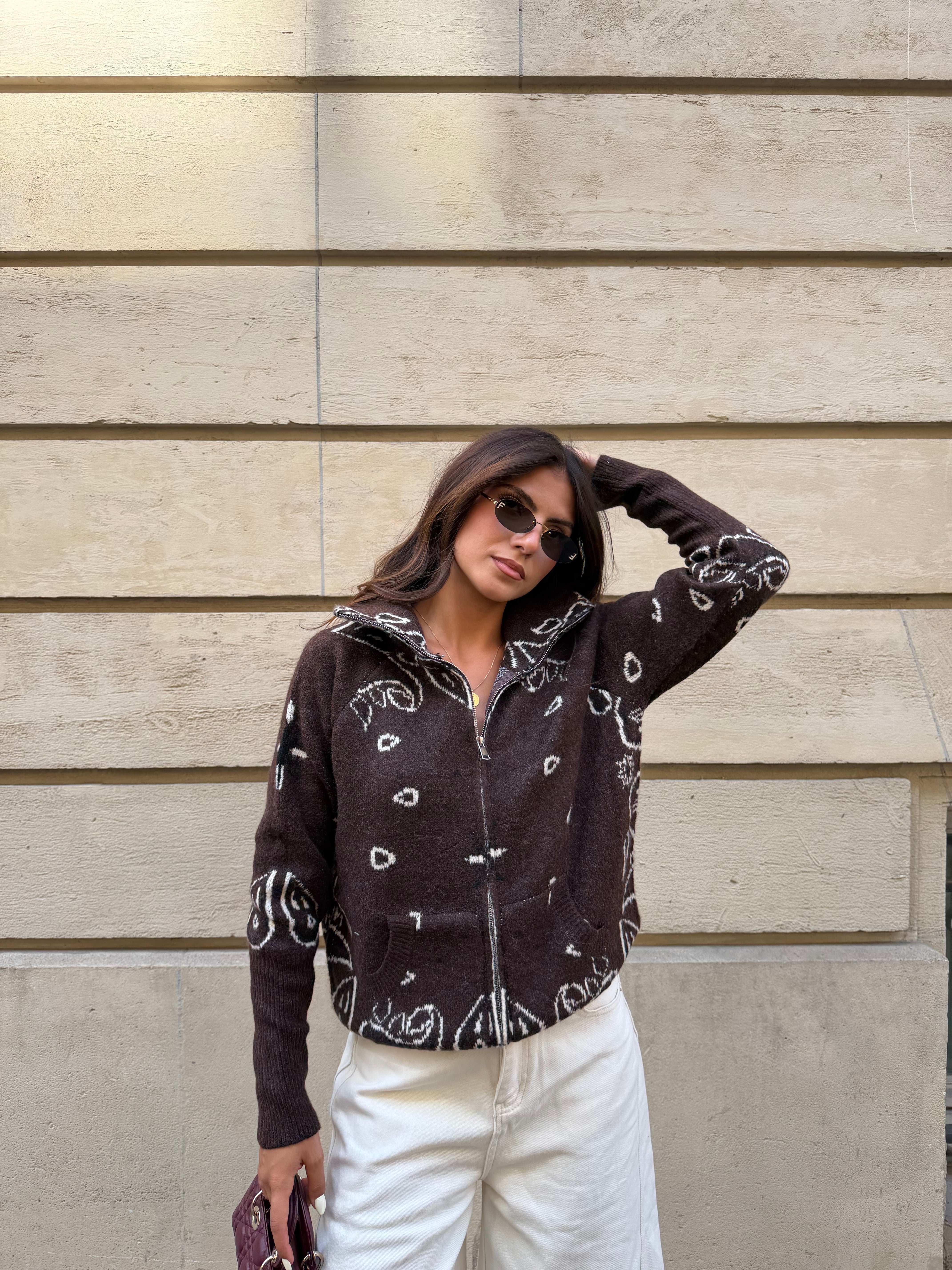 Gilet MUSY Bandana marron (ML19)