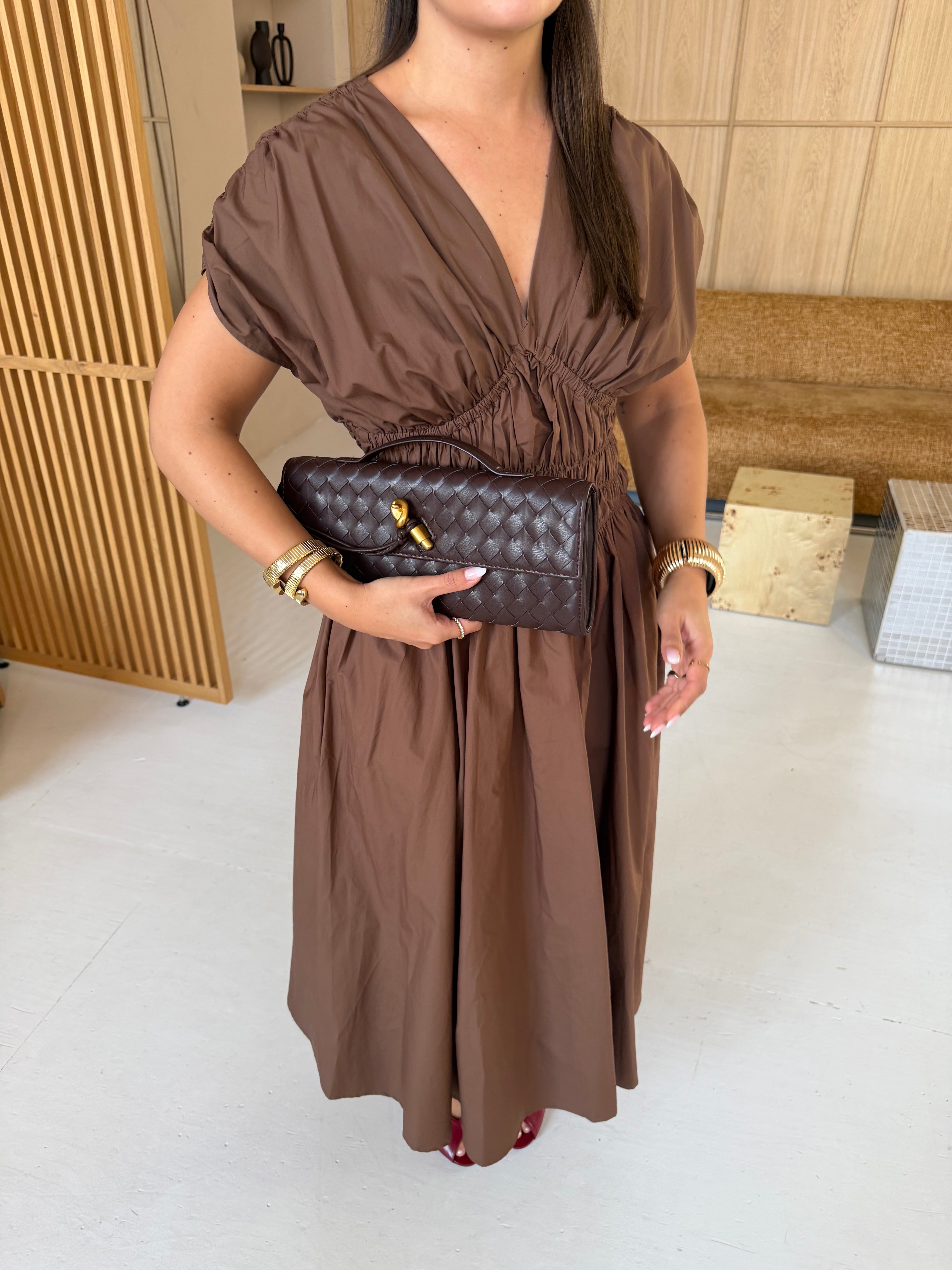 Robe ELEONORE marron (JY5202)