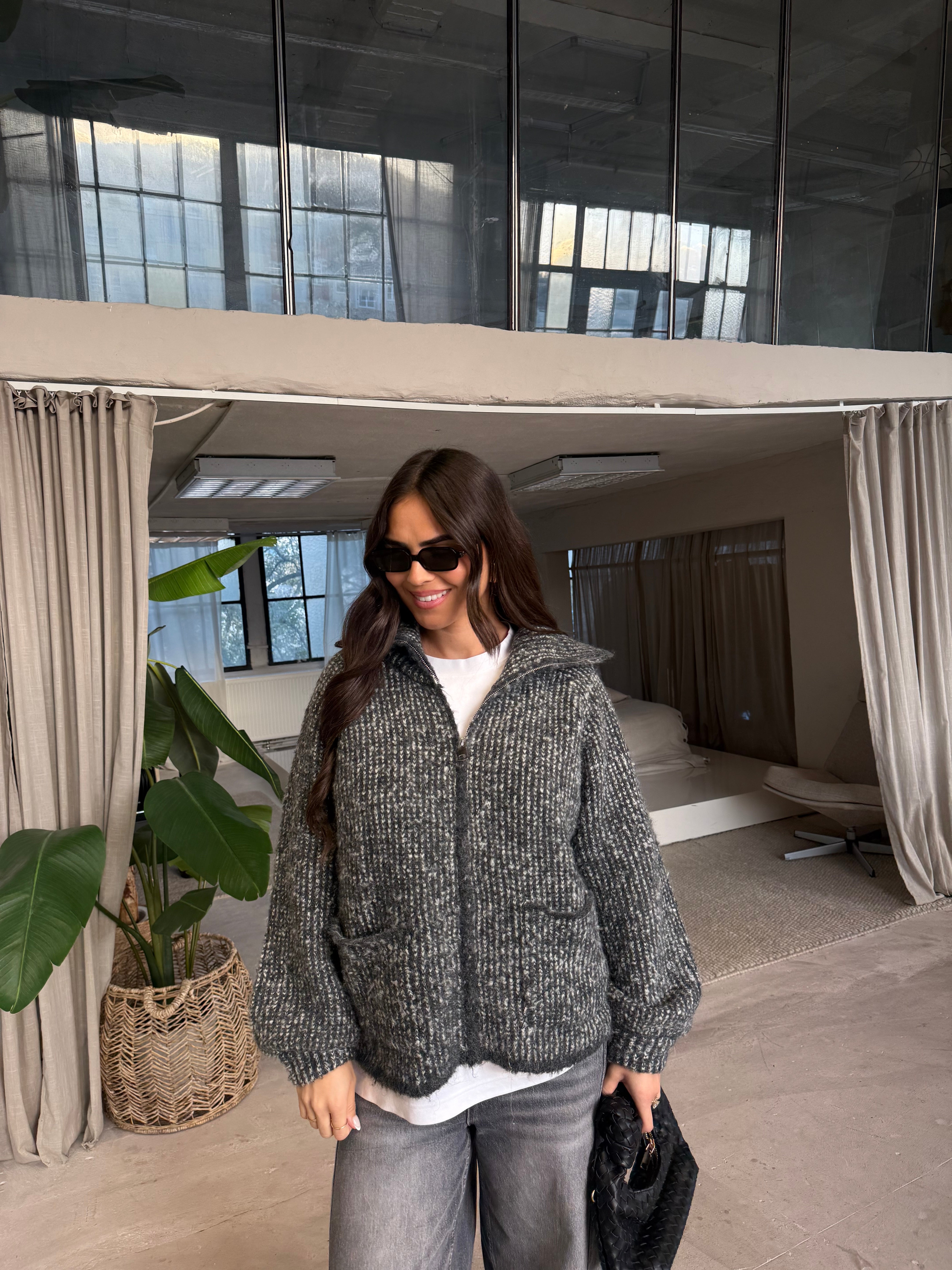 Gilet en maille ZAVA gris (5052)