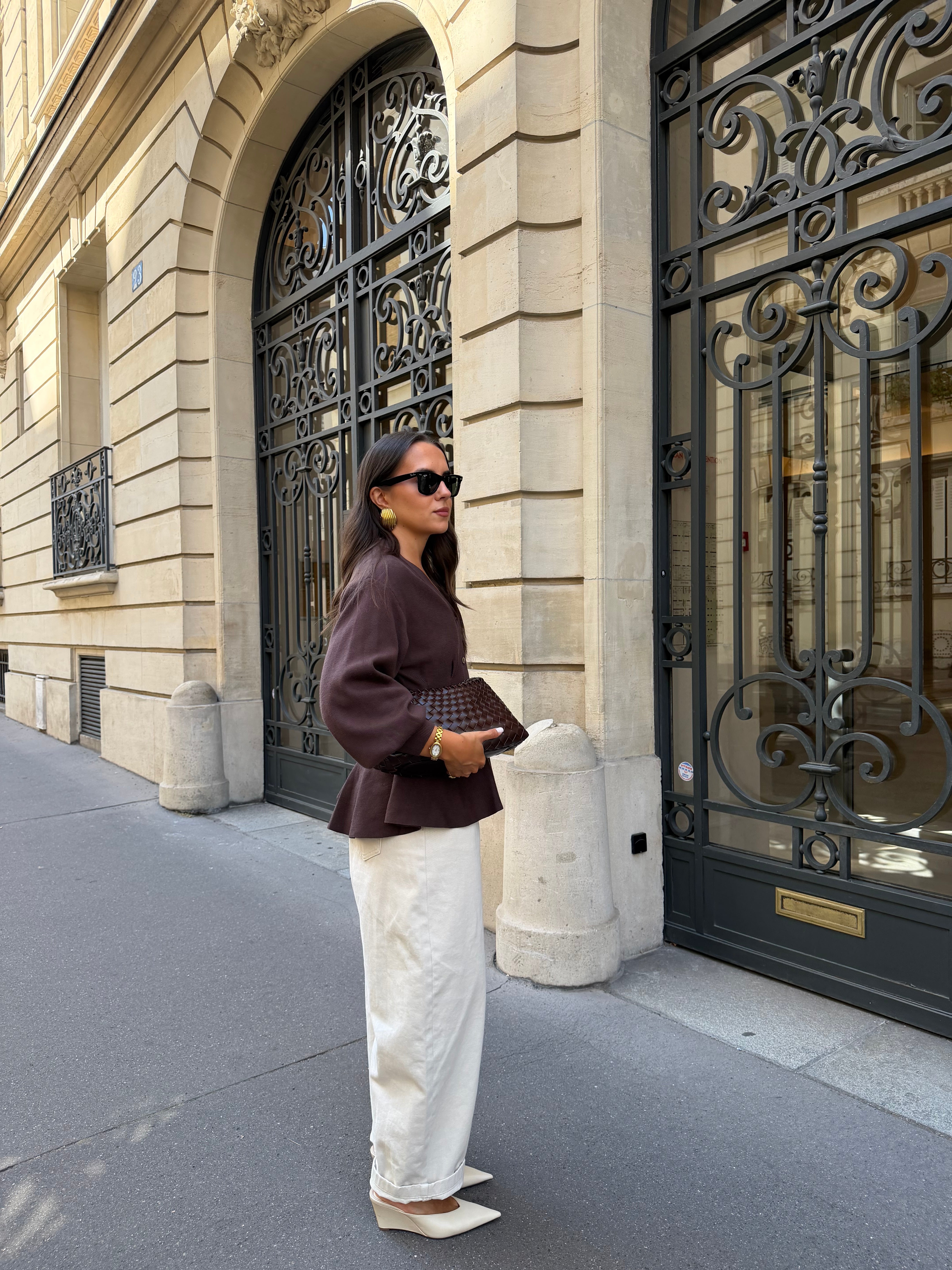 Gilet cintré LOLA marron (5417)
