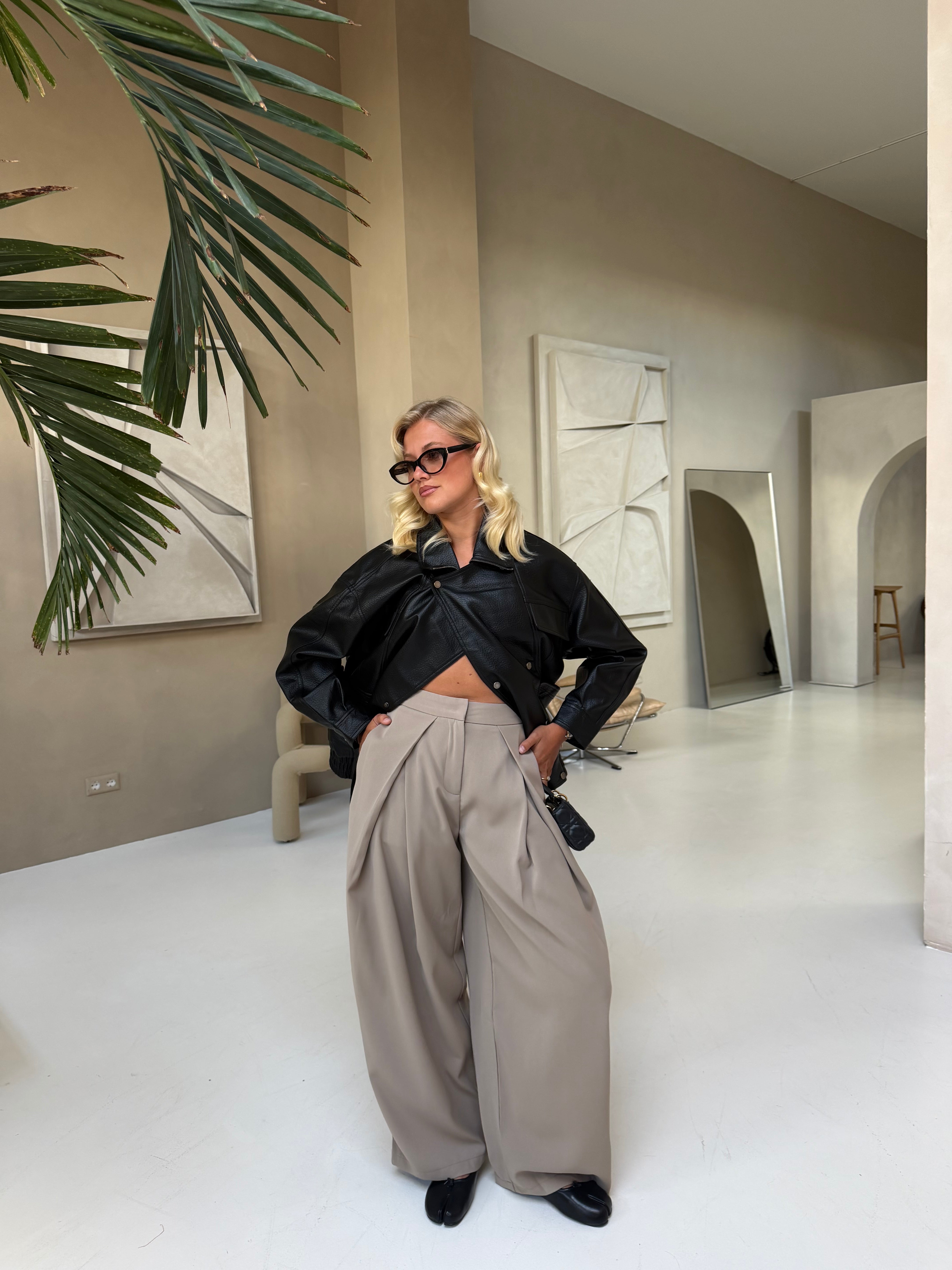 Pantalon pince ALBA beige (L115)