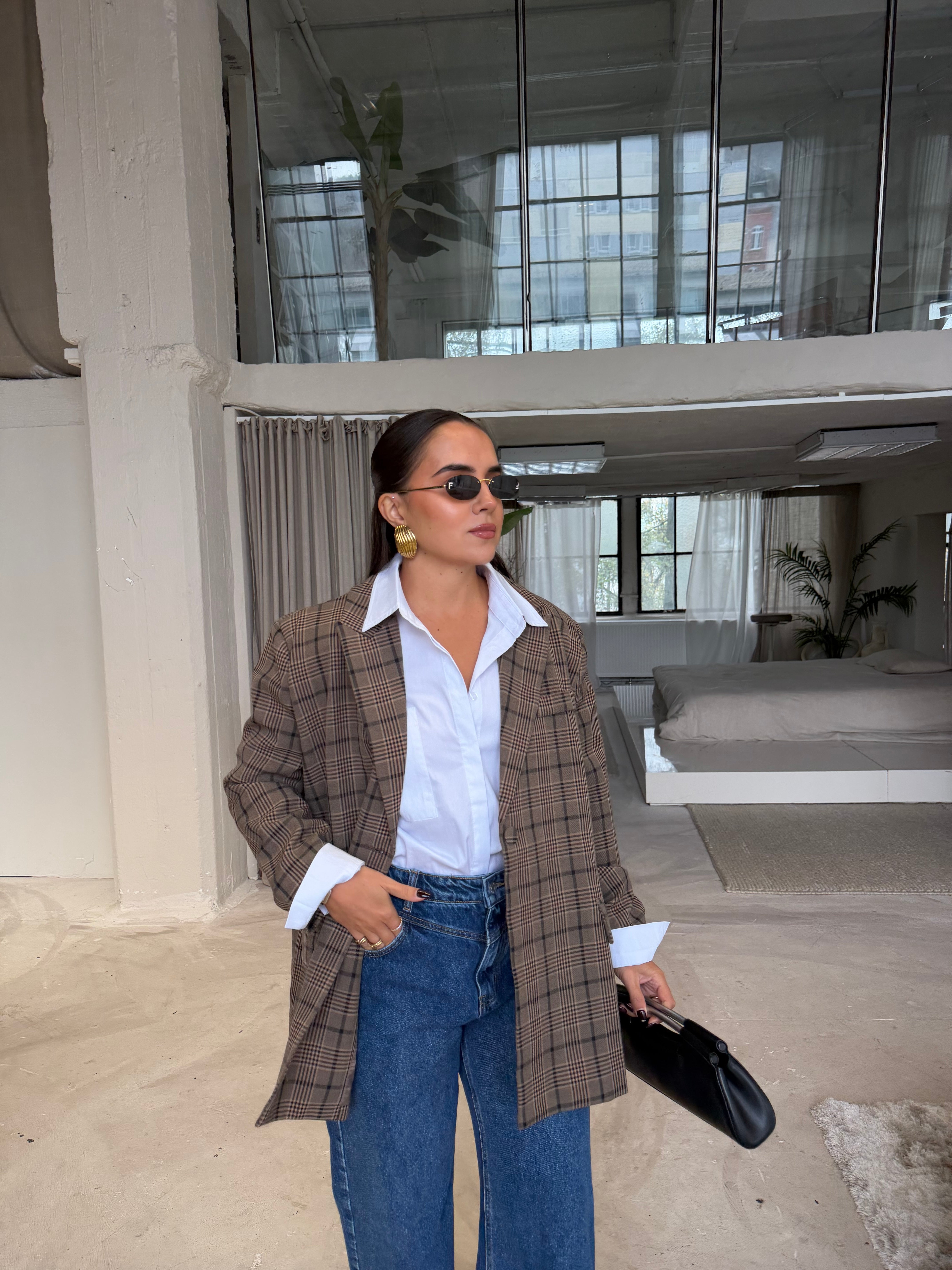 Blazer OVER carreaux (V12369)