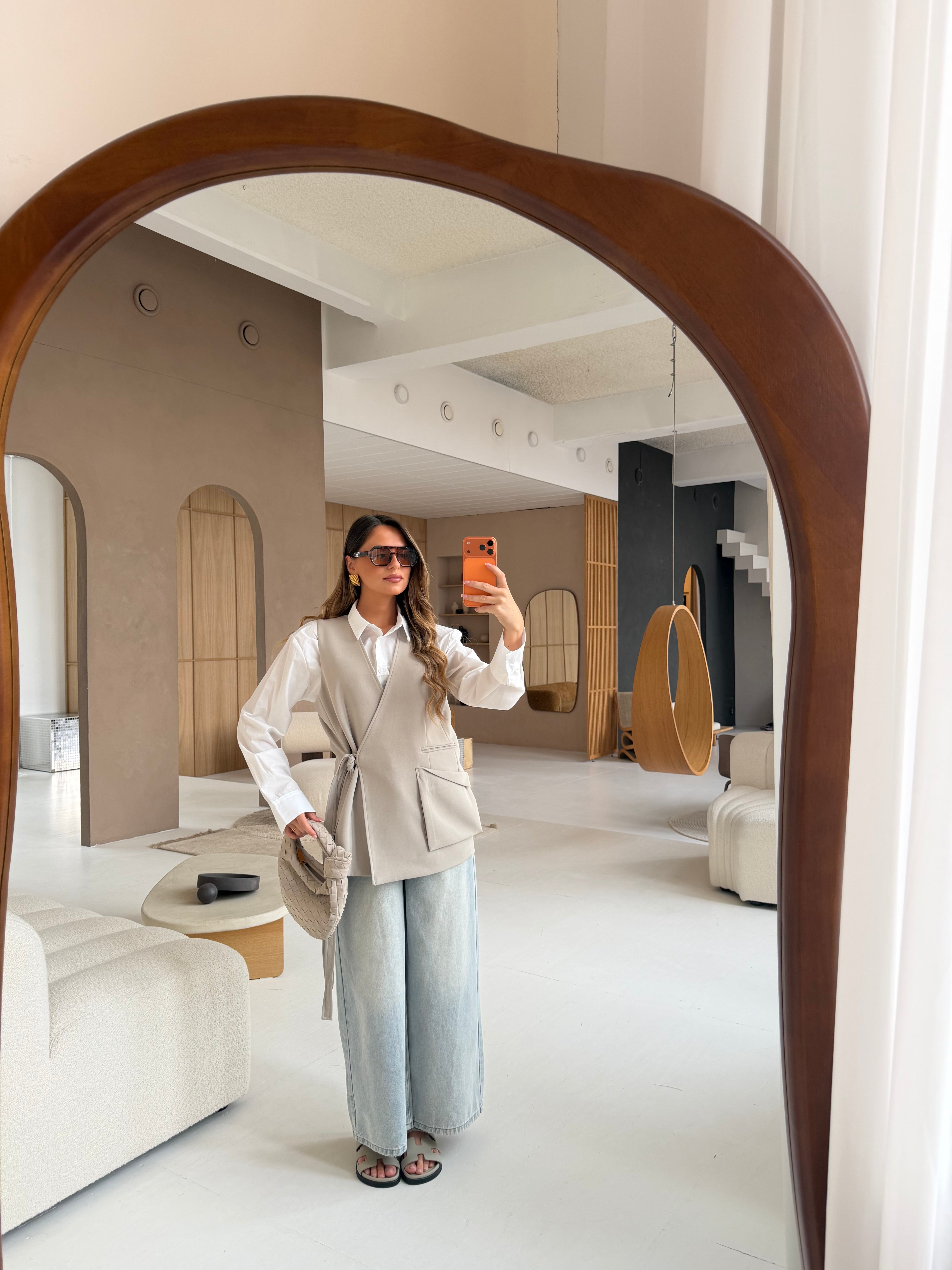 Blazer MERVEILLE noué tilleul (W25231)