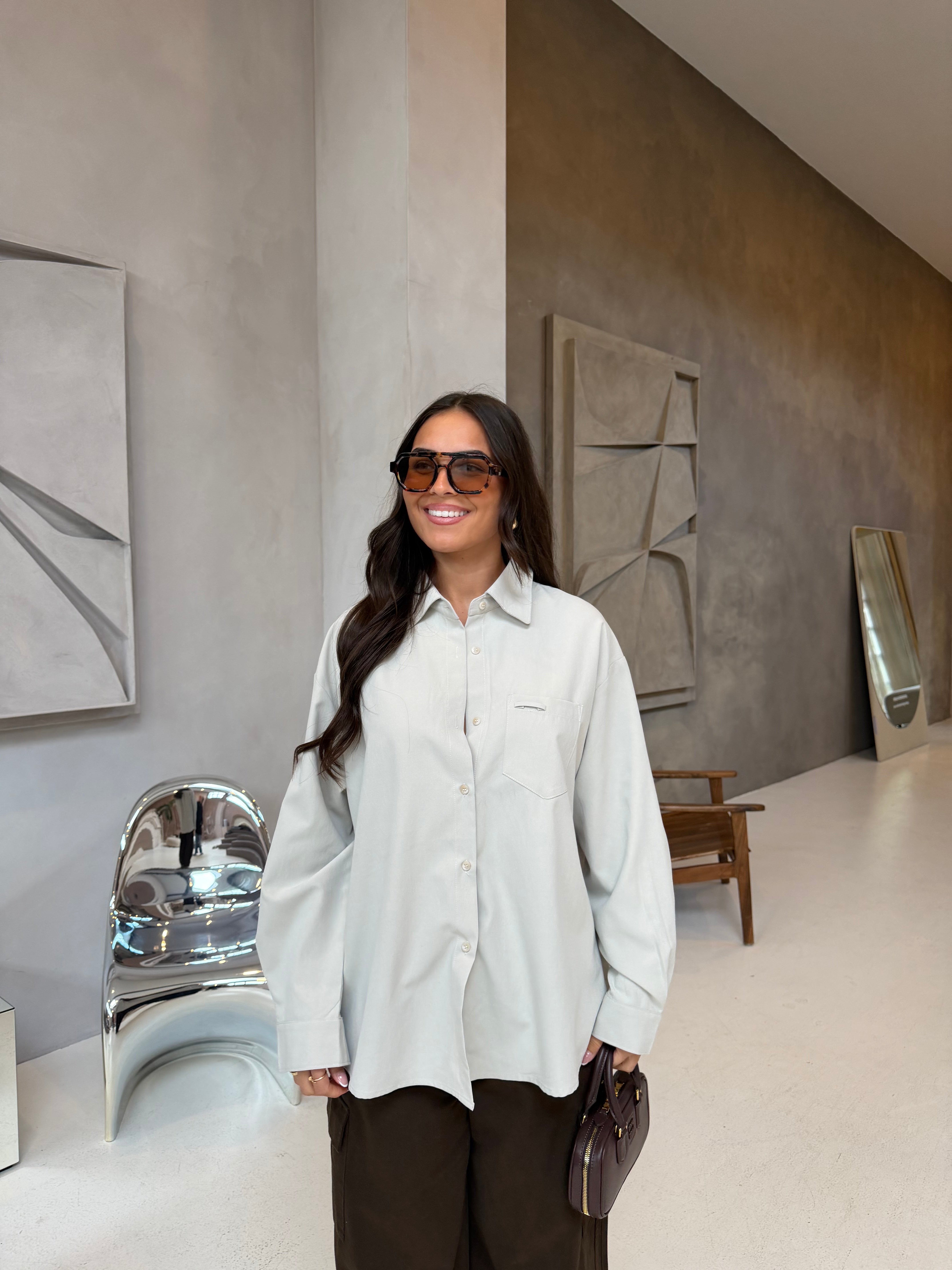 Chemise lys cravate beige (MA7615)