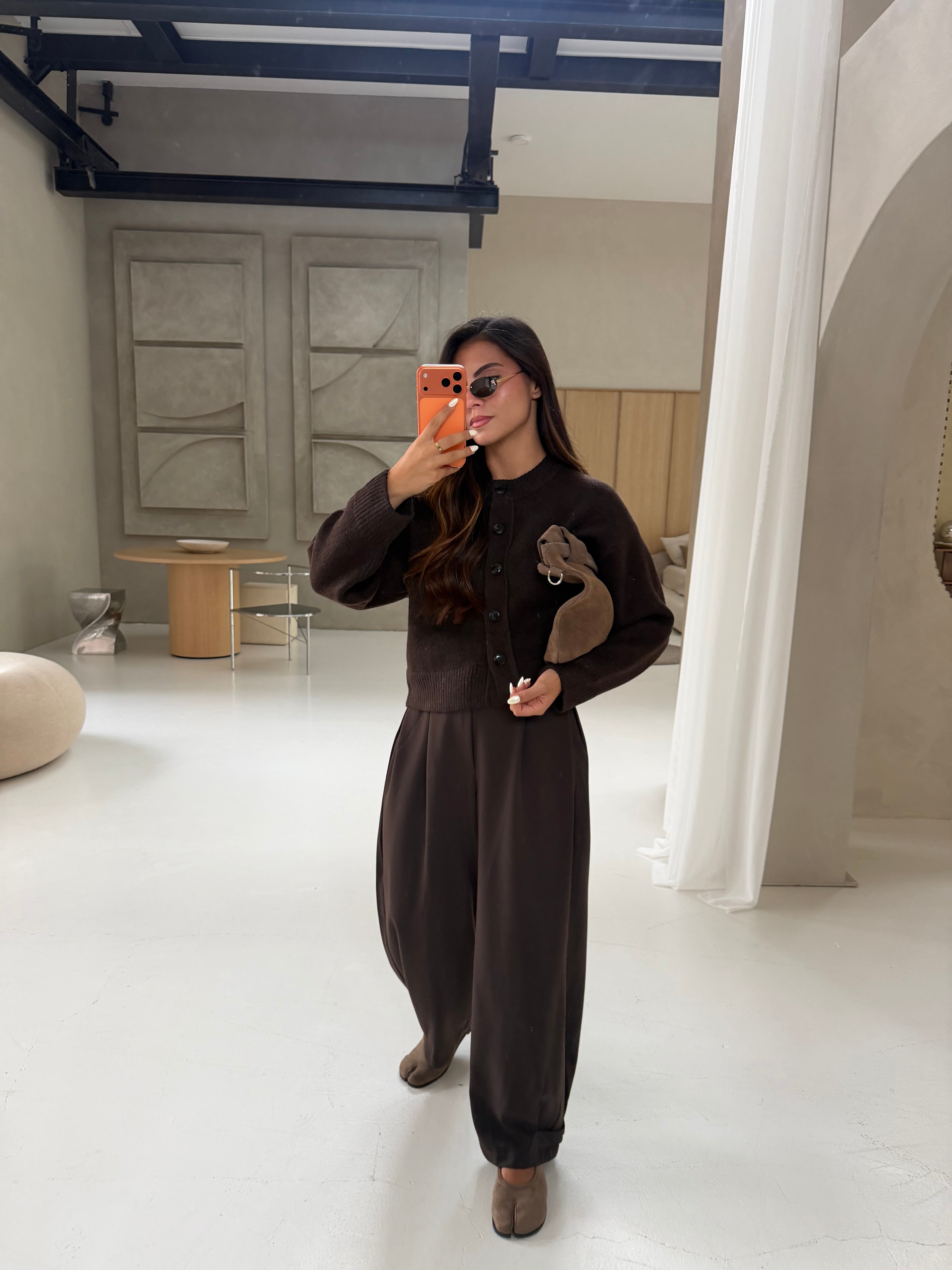 Pantalon pince coffee (27209)