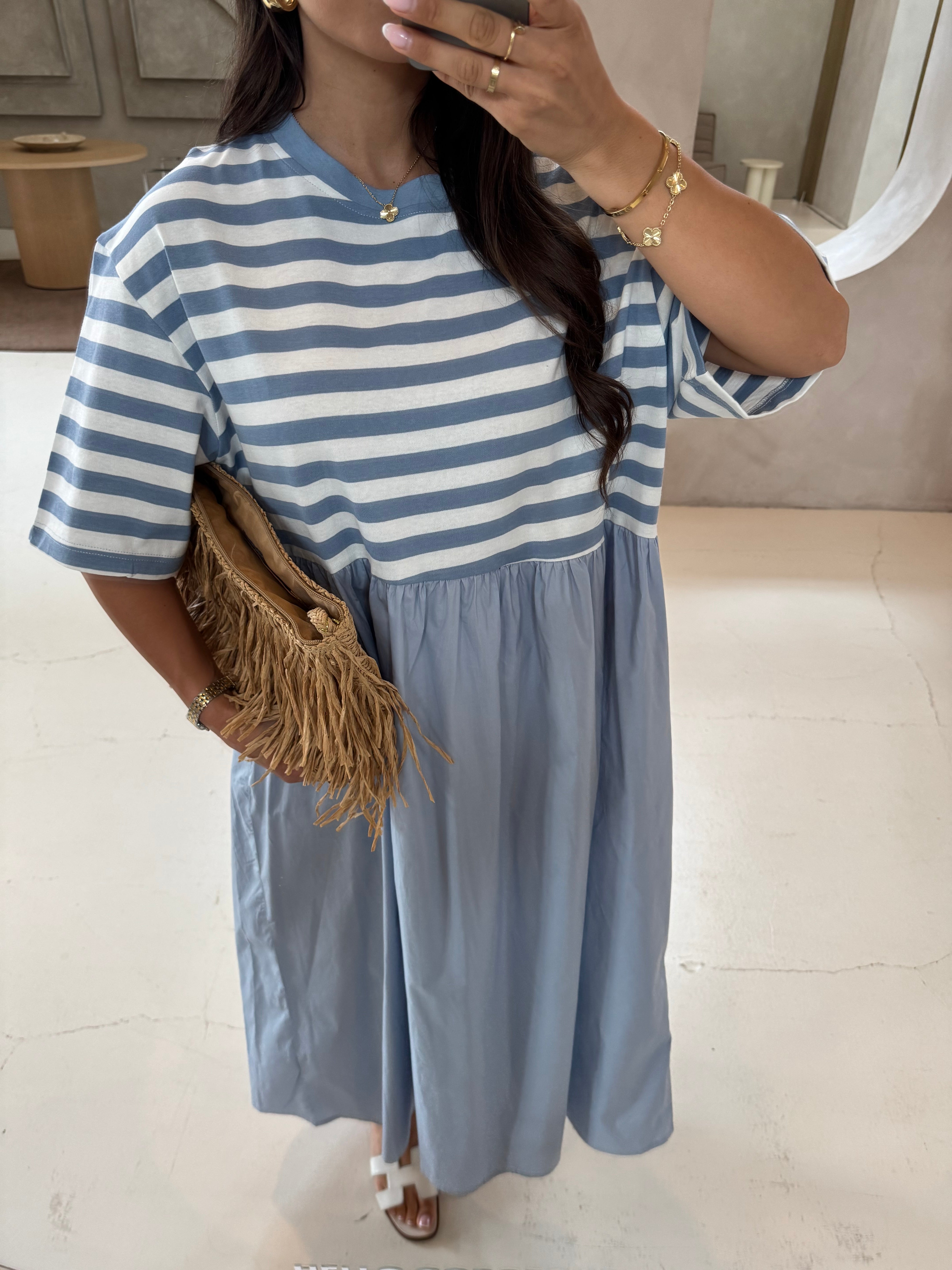 Robe LS bleu ciel (51085A)