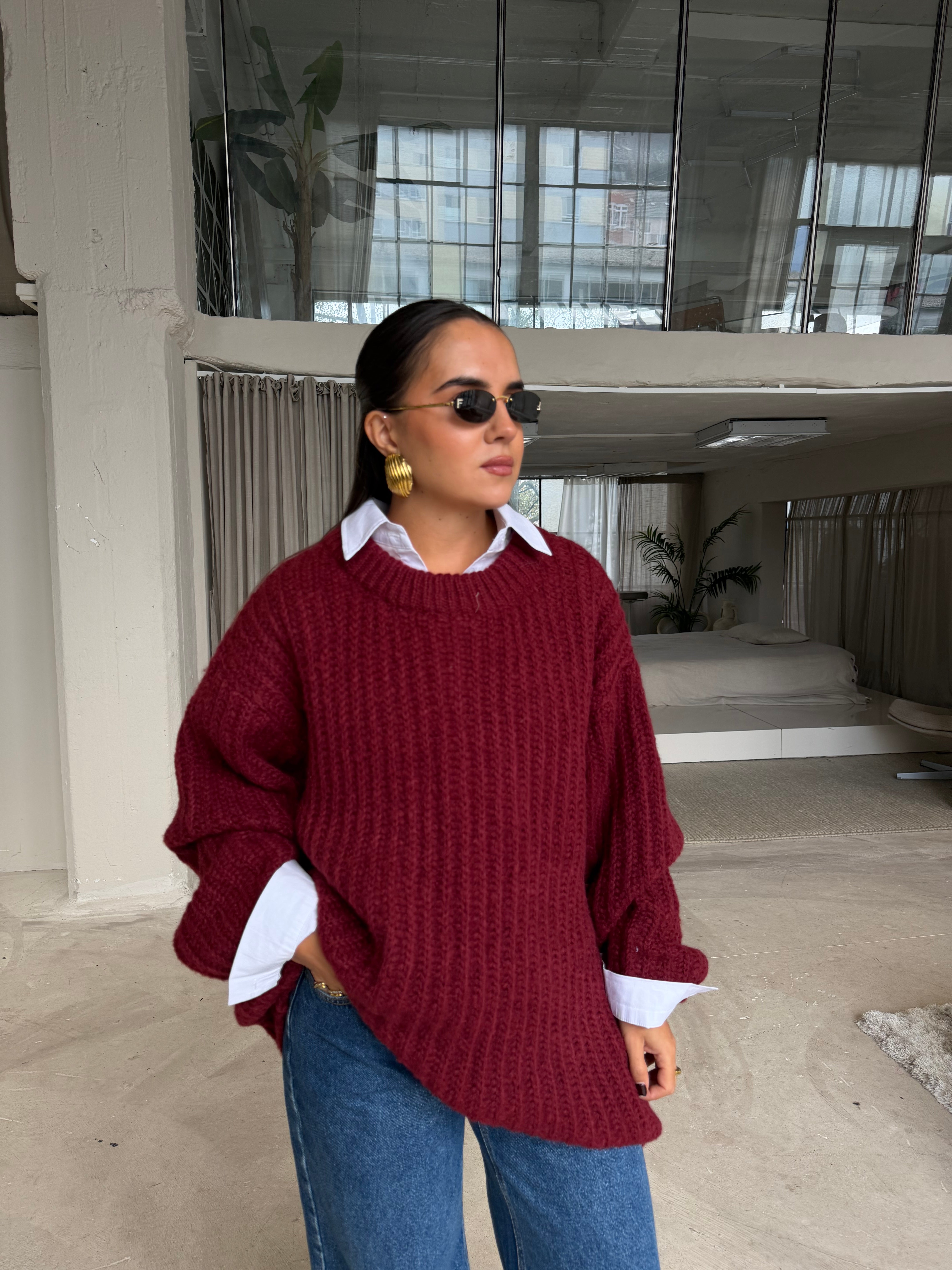 Pull DANIELA bordeaux (LA2597)