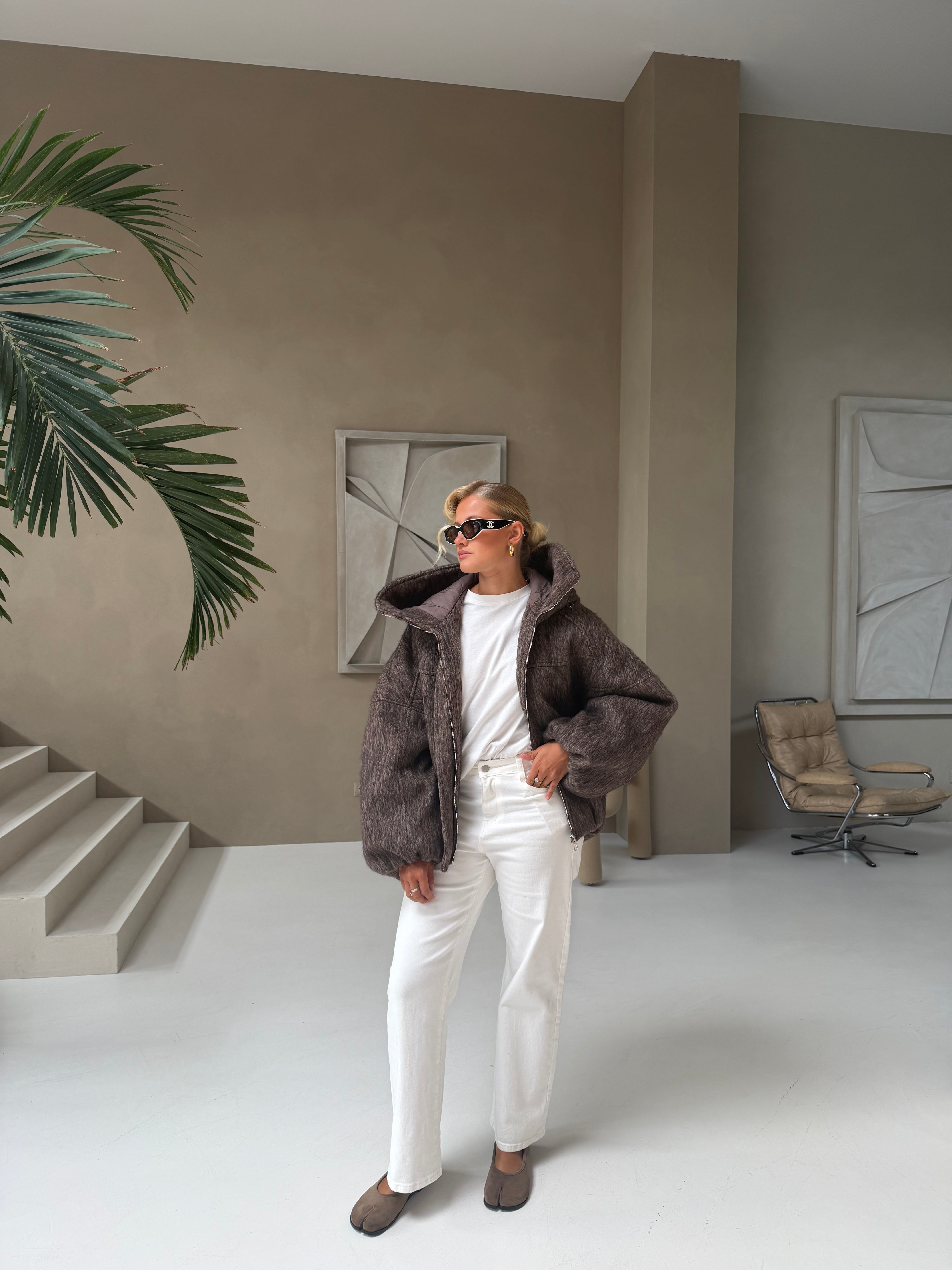 Manteau MINAYA taupe (JZ010)