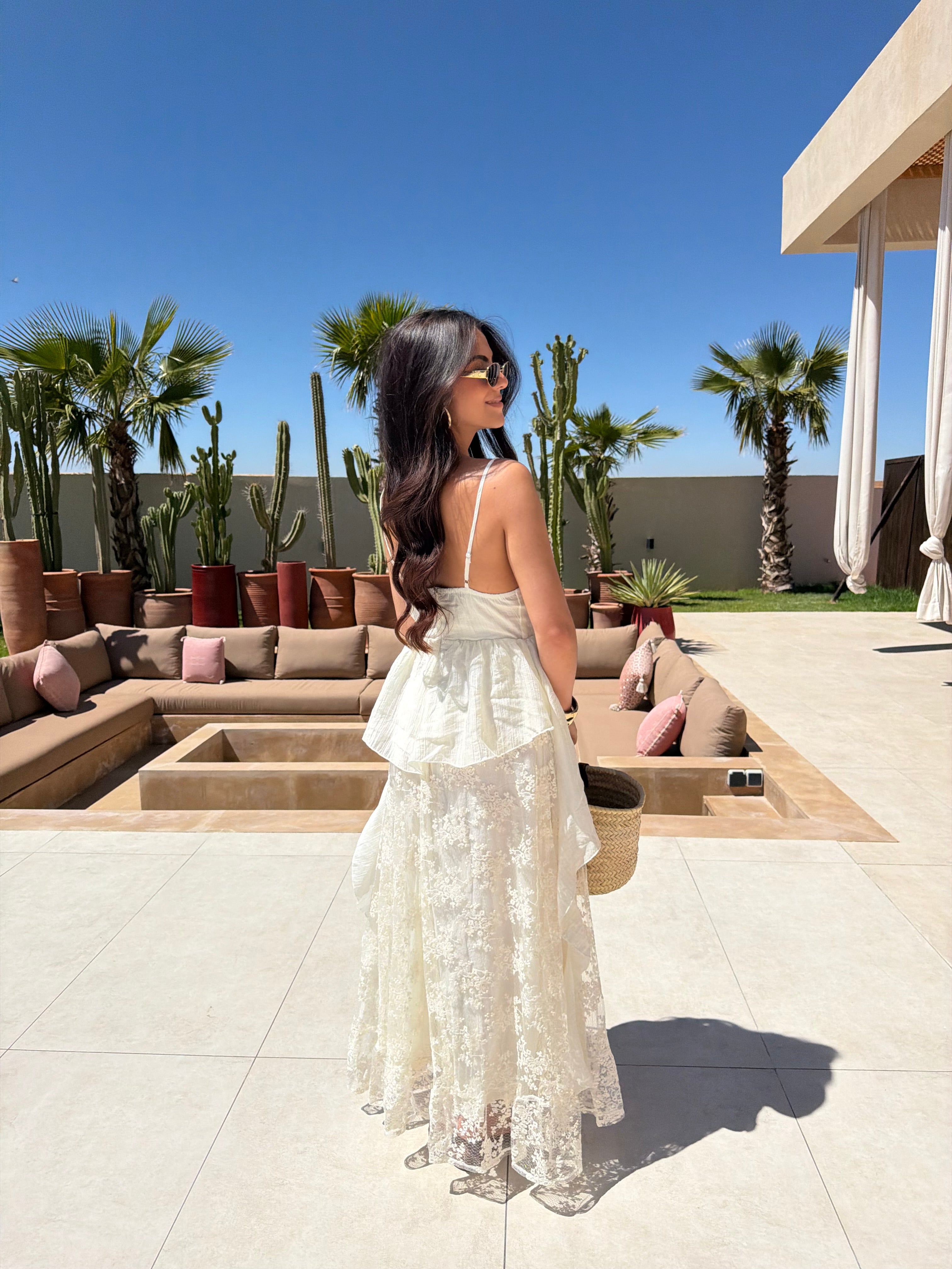 Robe TINA dentelle crème (K9-08)