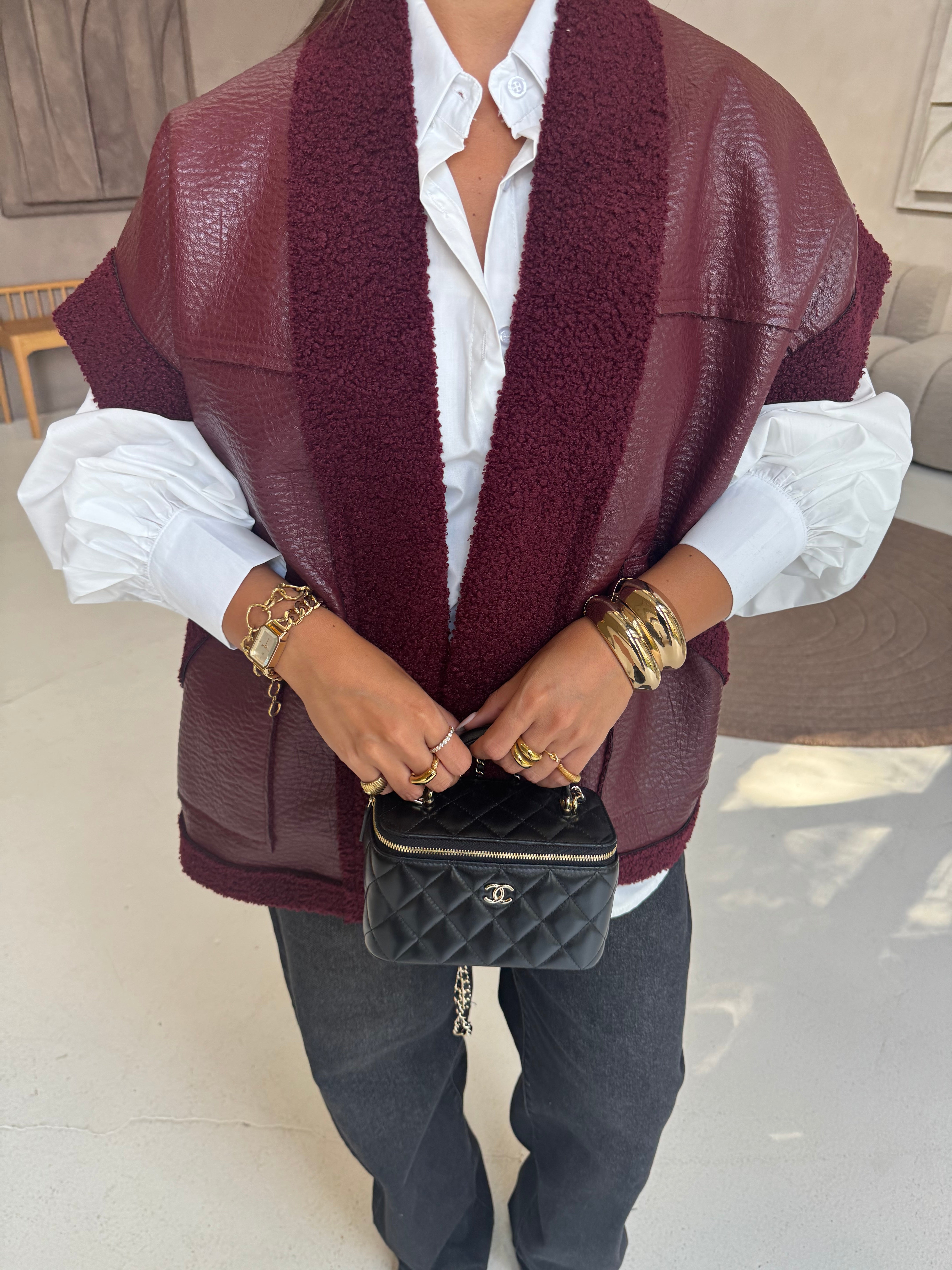Veste sans manche NANCY bordeaux (13330)