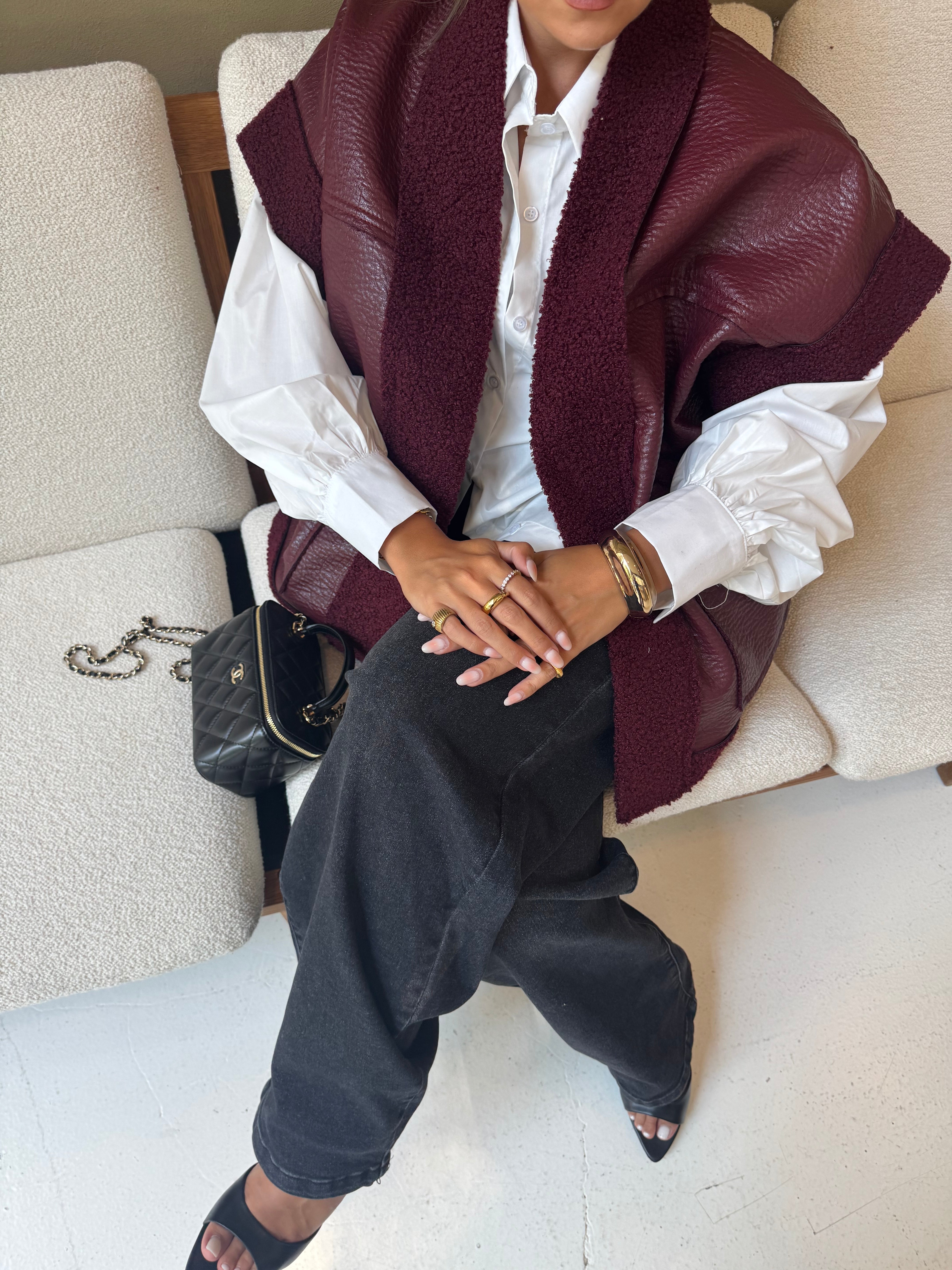 Veste sans manche NANCY bordeaux (13330)
