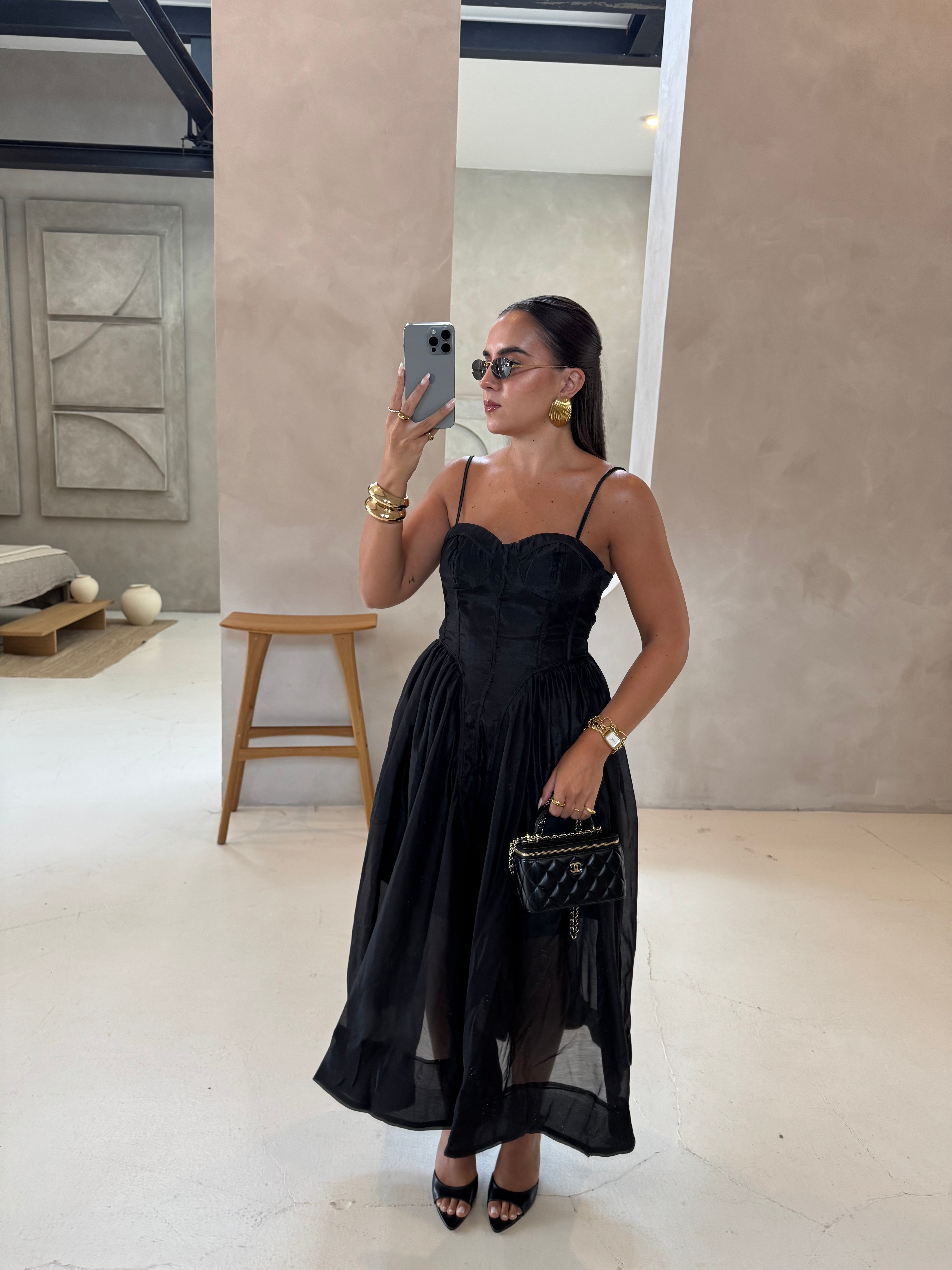 Robe SIMA longue noir (R11157)