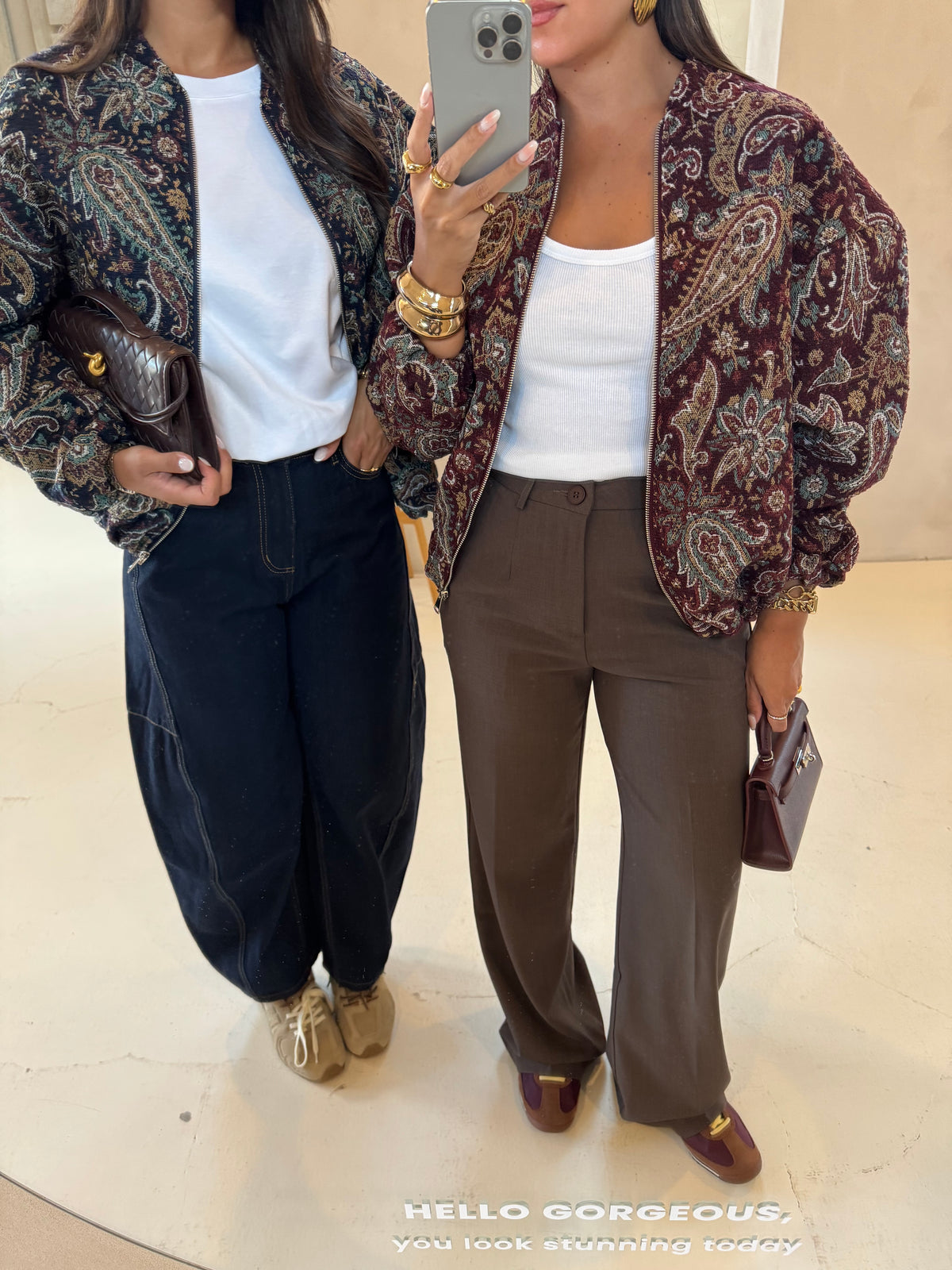 Veste GUAL bordeaux à motif (5210)