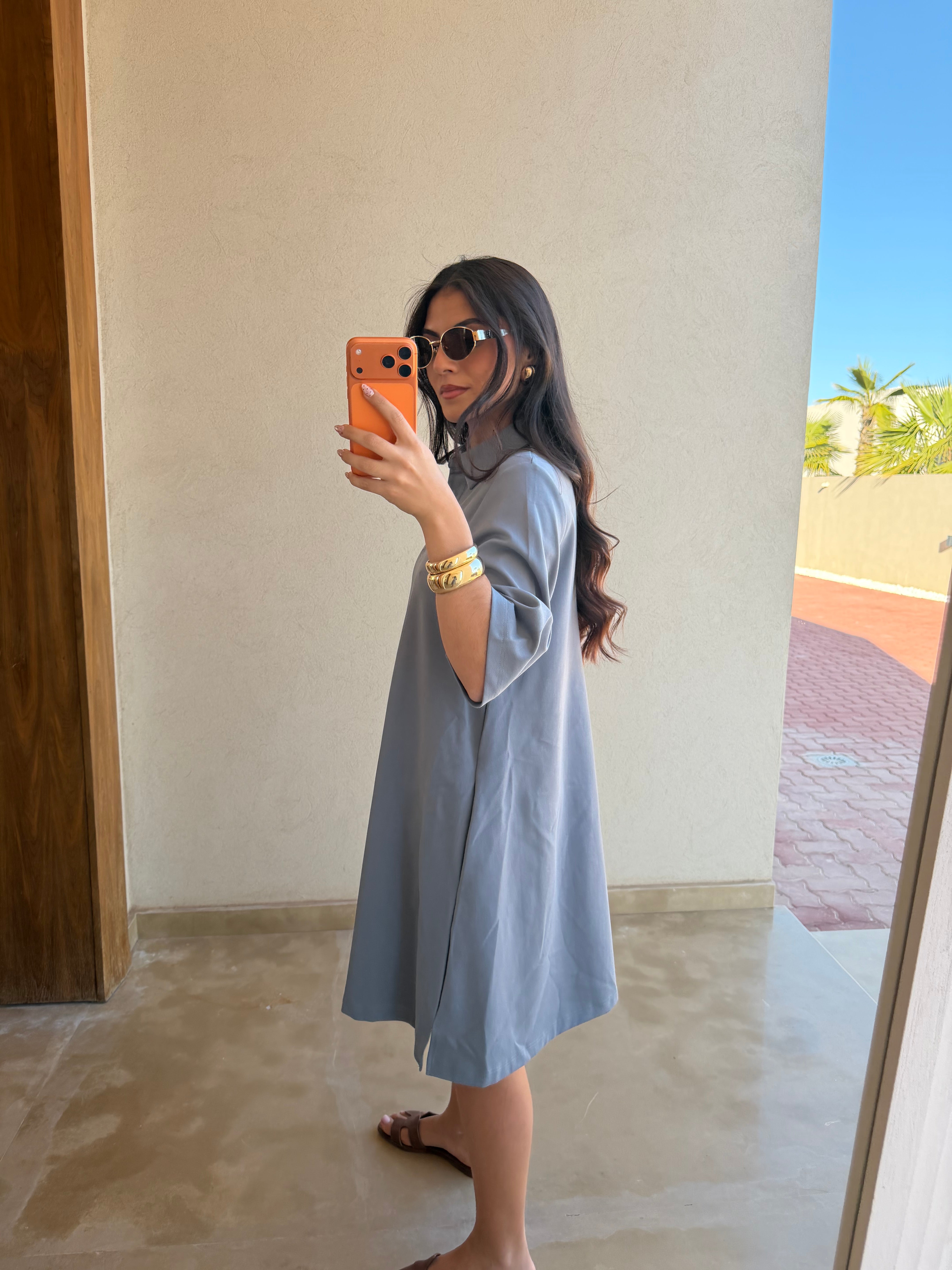 Robe polo bleue (SW723)