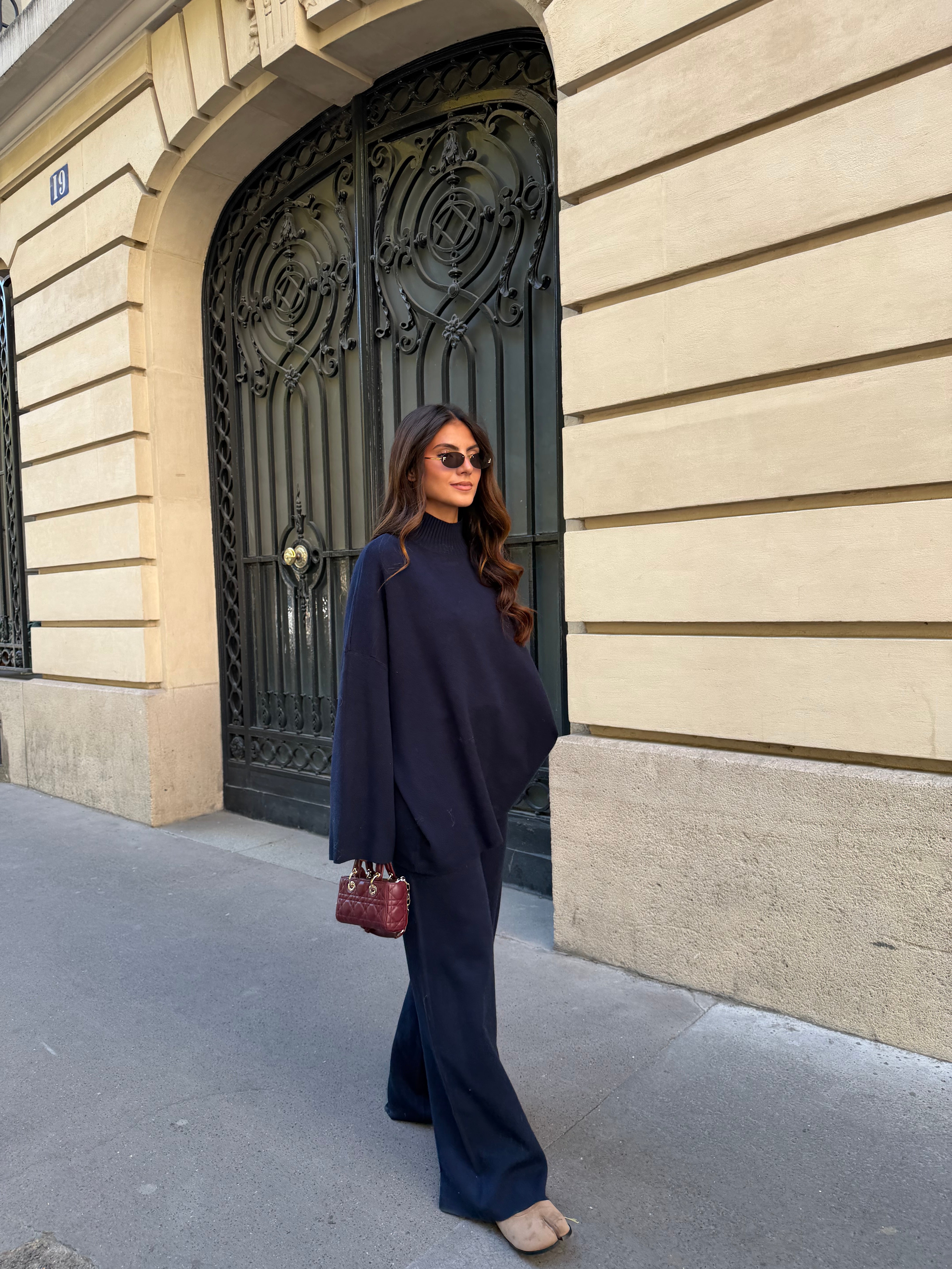 Ensemble maille bleue marine (LC425)