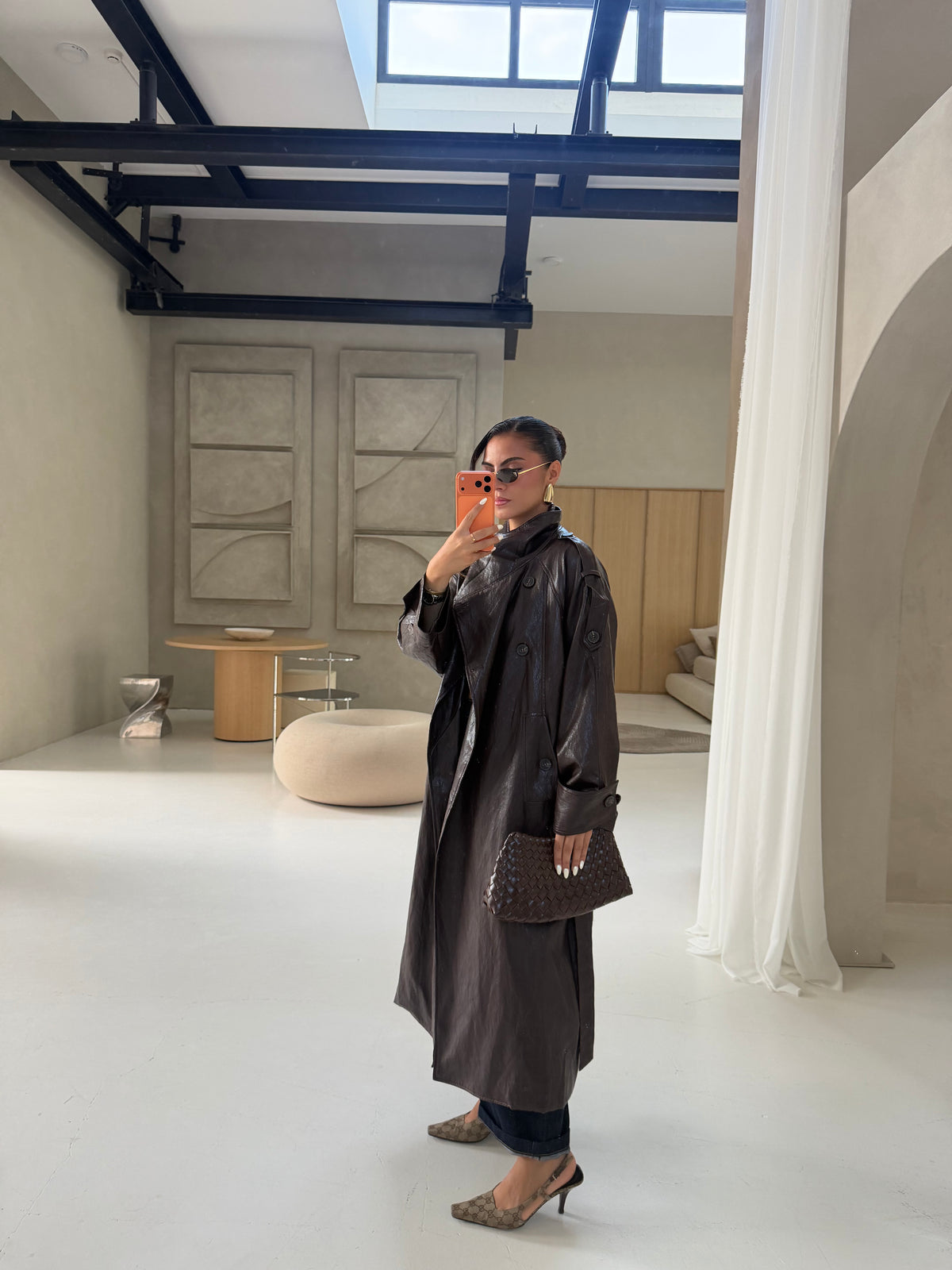 Trench simili bordeaux (JZM004)
