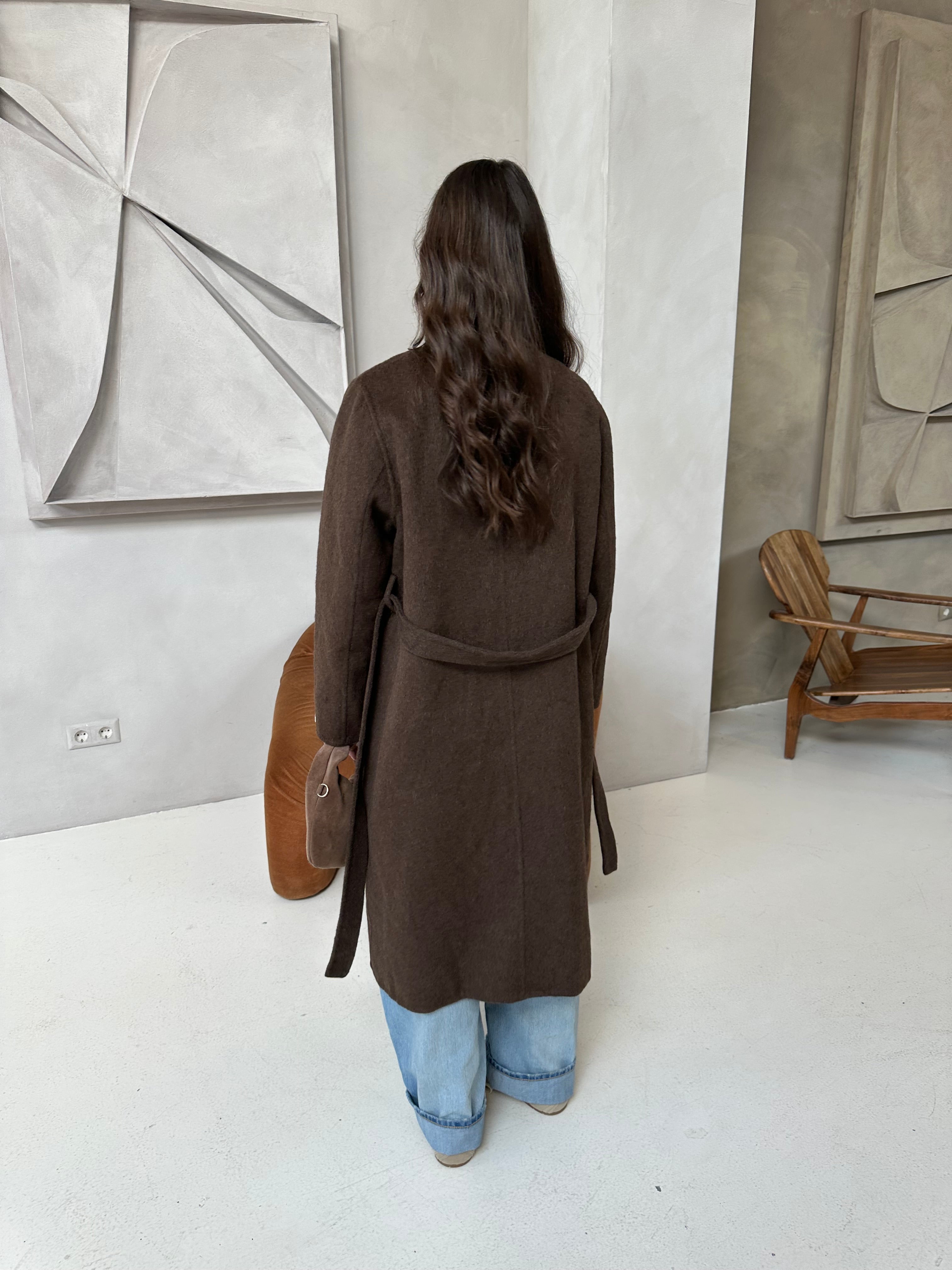 Manteau MARA long MARRON