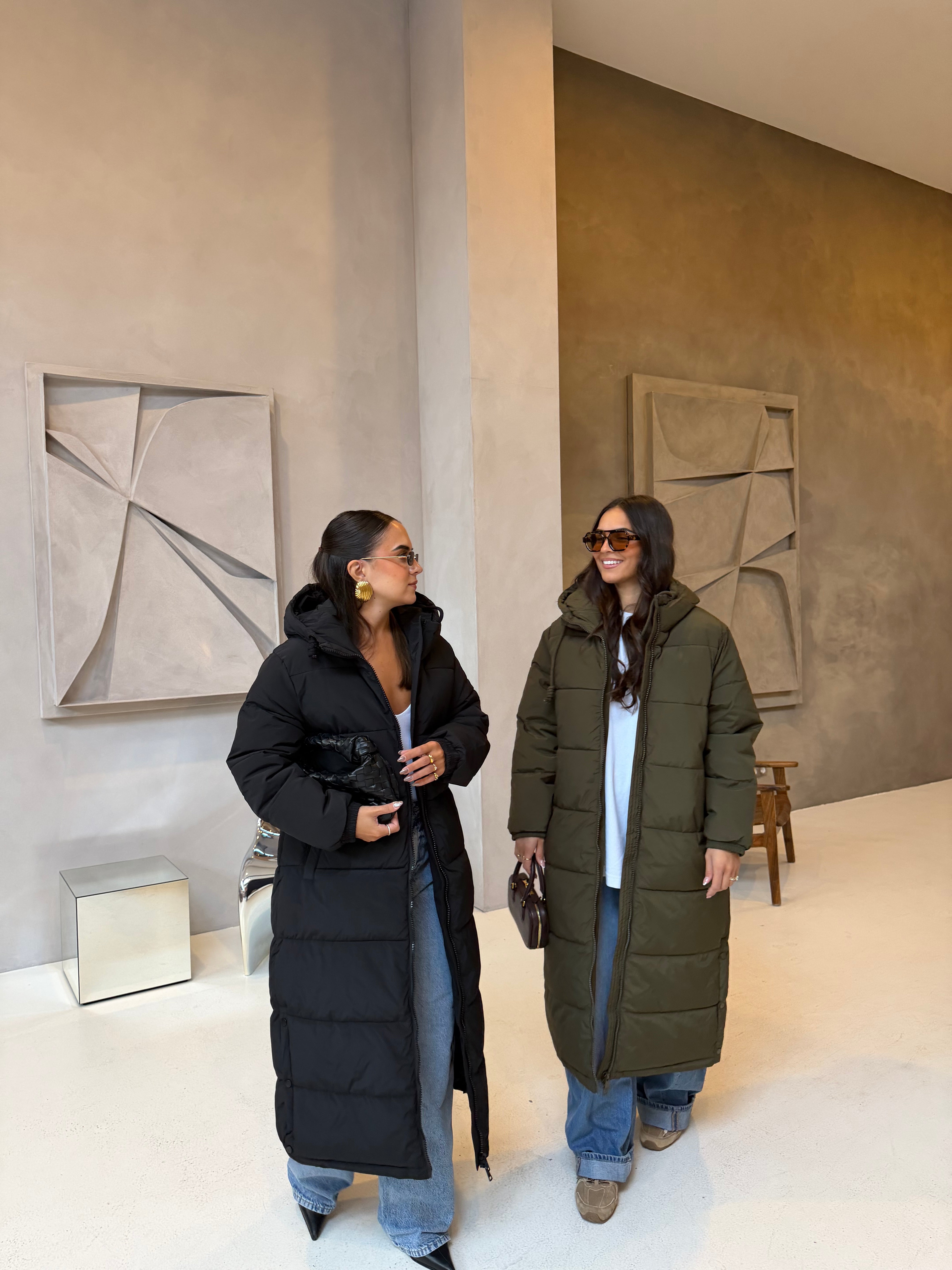 Doudoune DINA longue noir (J003-3)