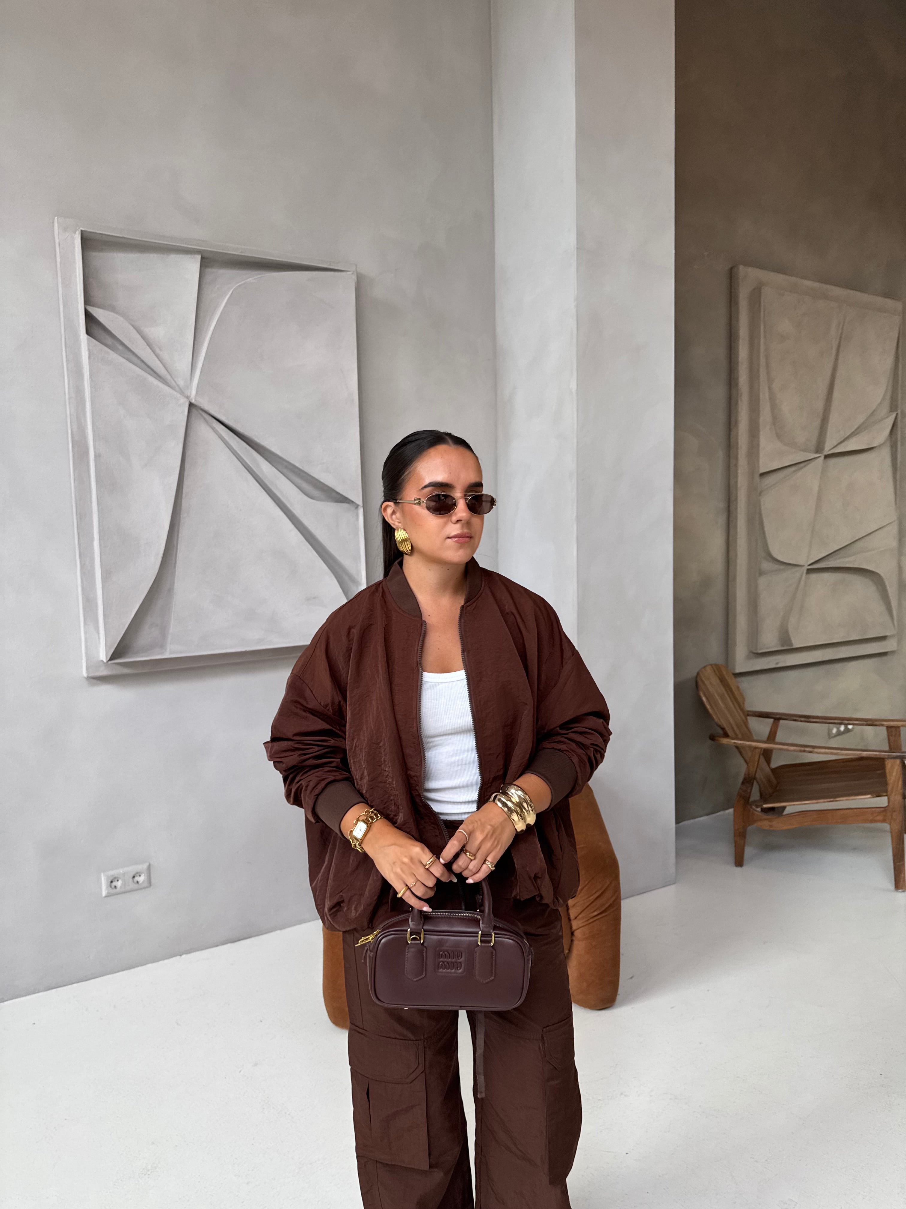 Veste ELYA bomber marron (jy5063)
