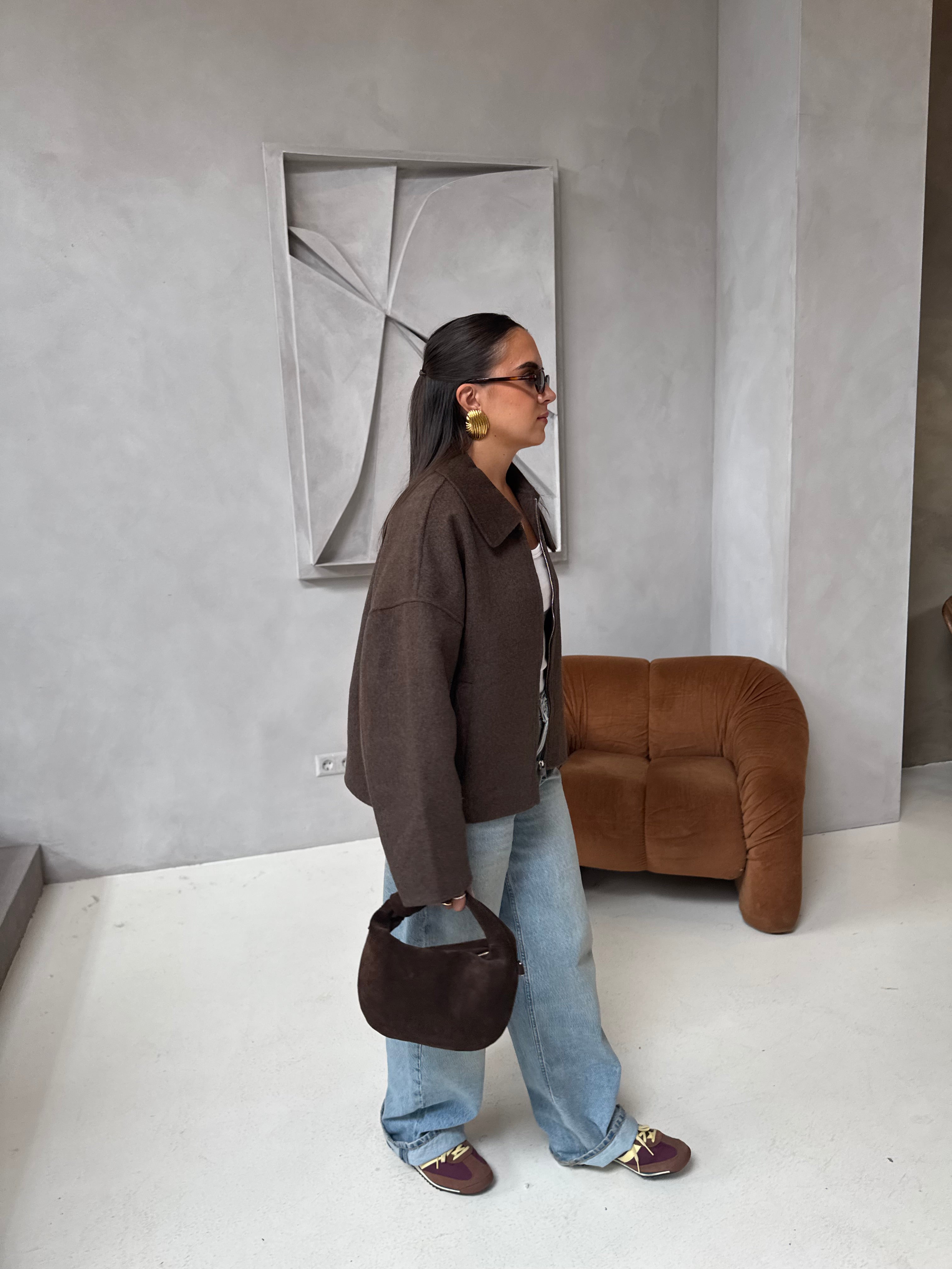 Manteau laine ROSIA choco (M-2502)
