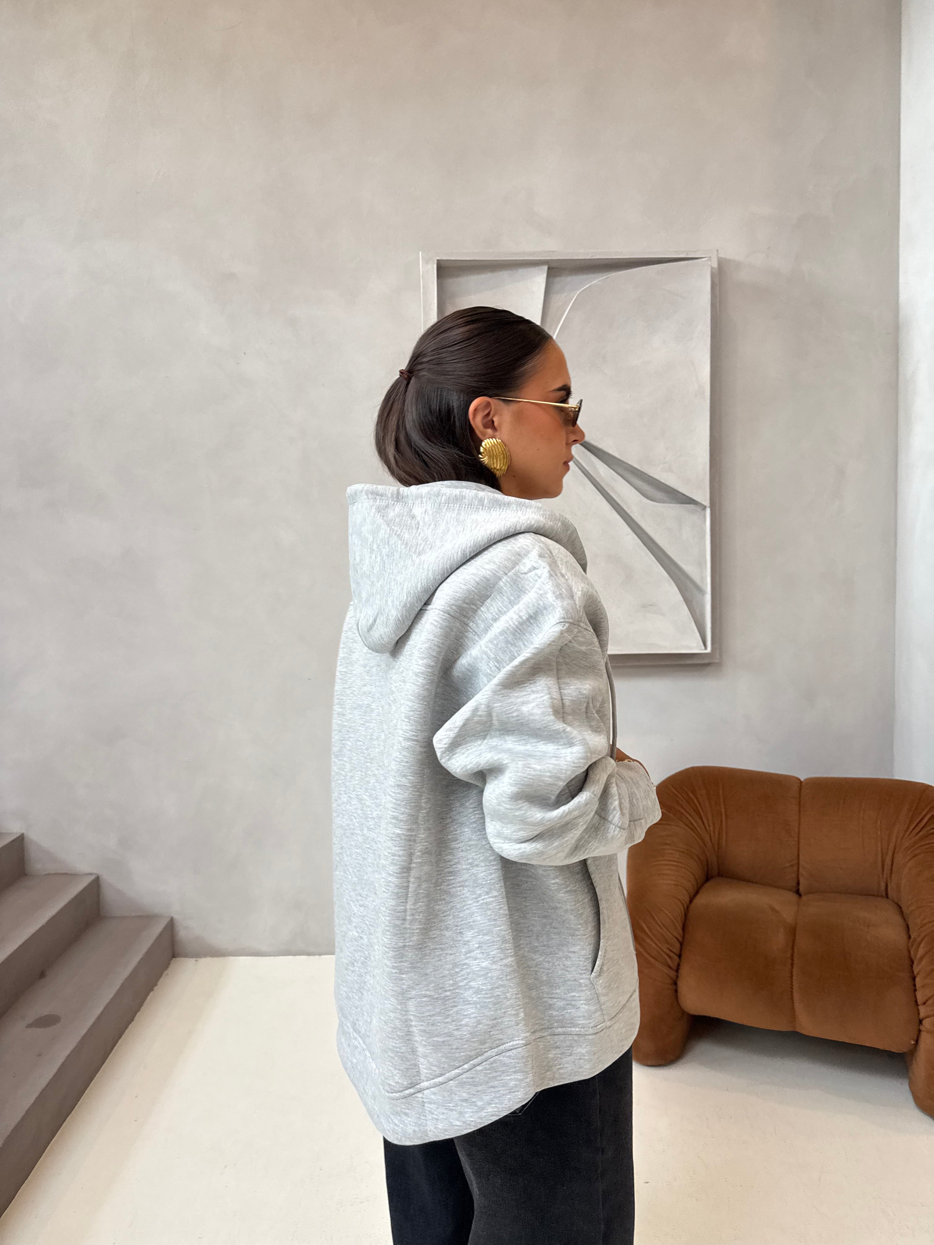 Gilet gris à zip (jw1822)