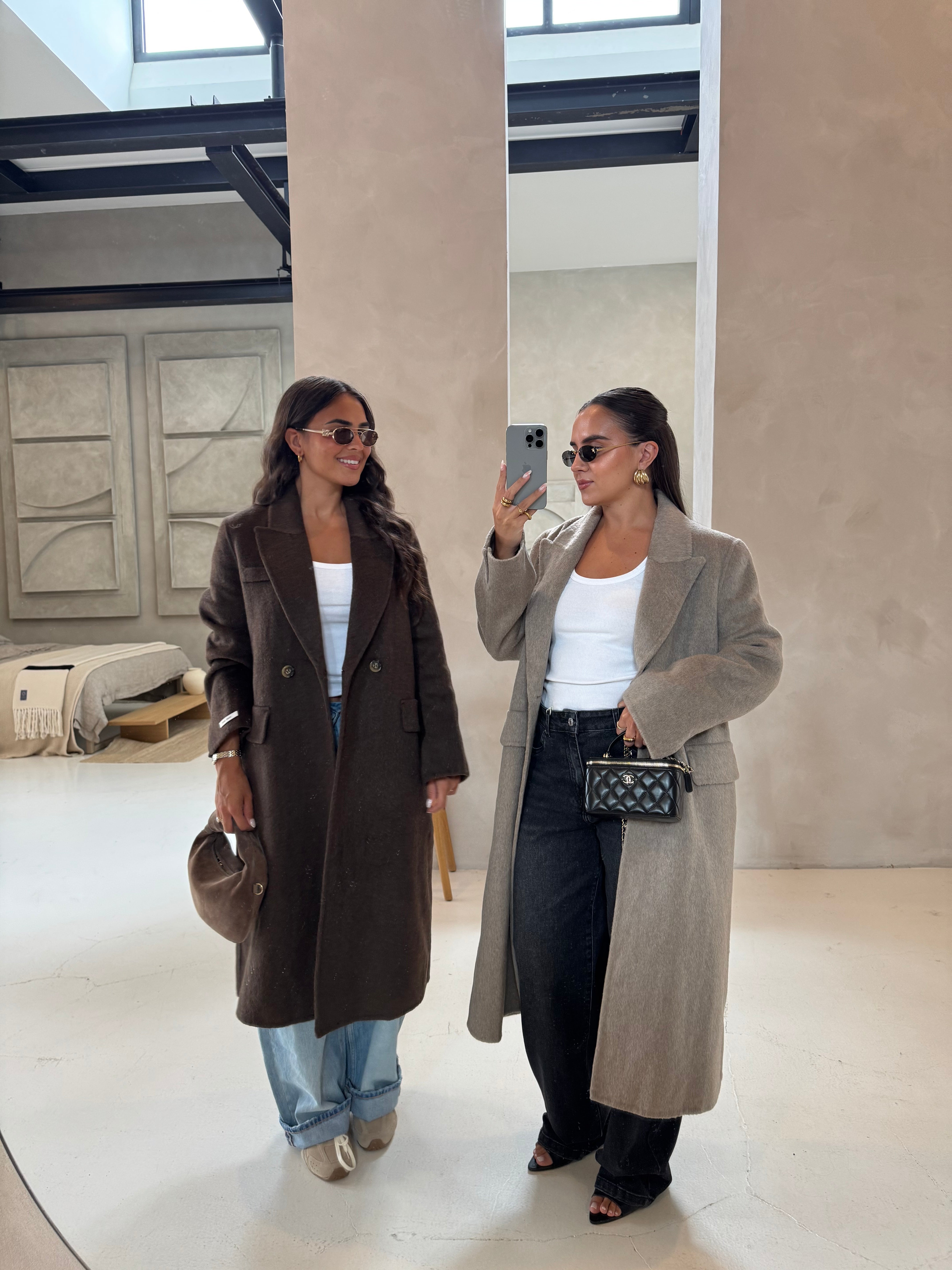 Manteau MK laine taupe