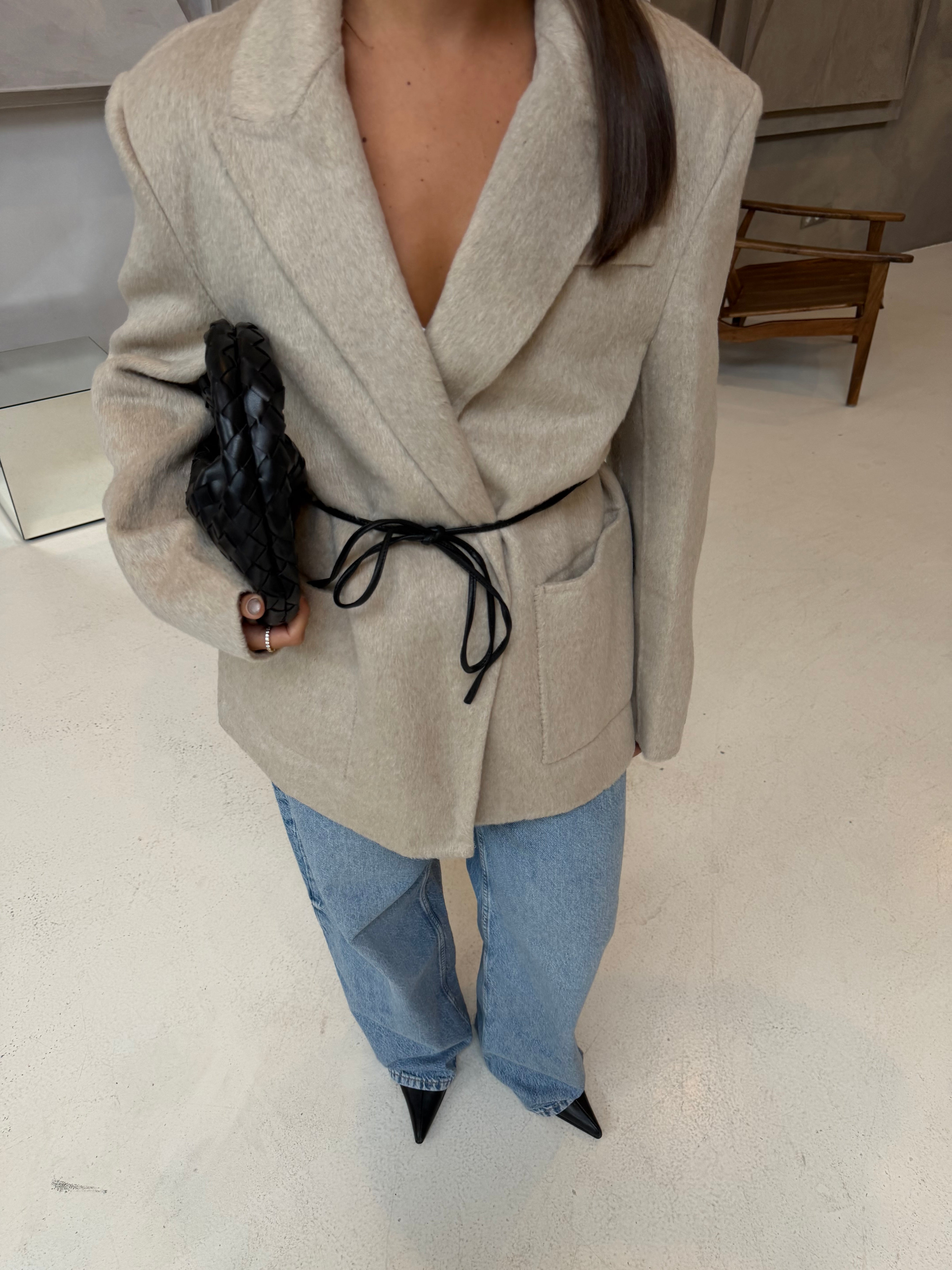 Manteau CACHEMIR blazer beige (3172)