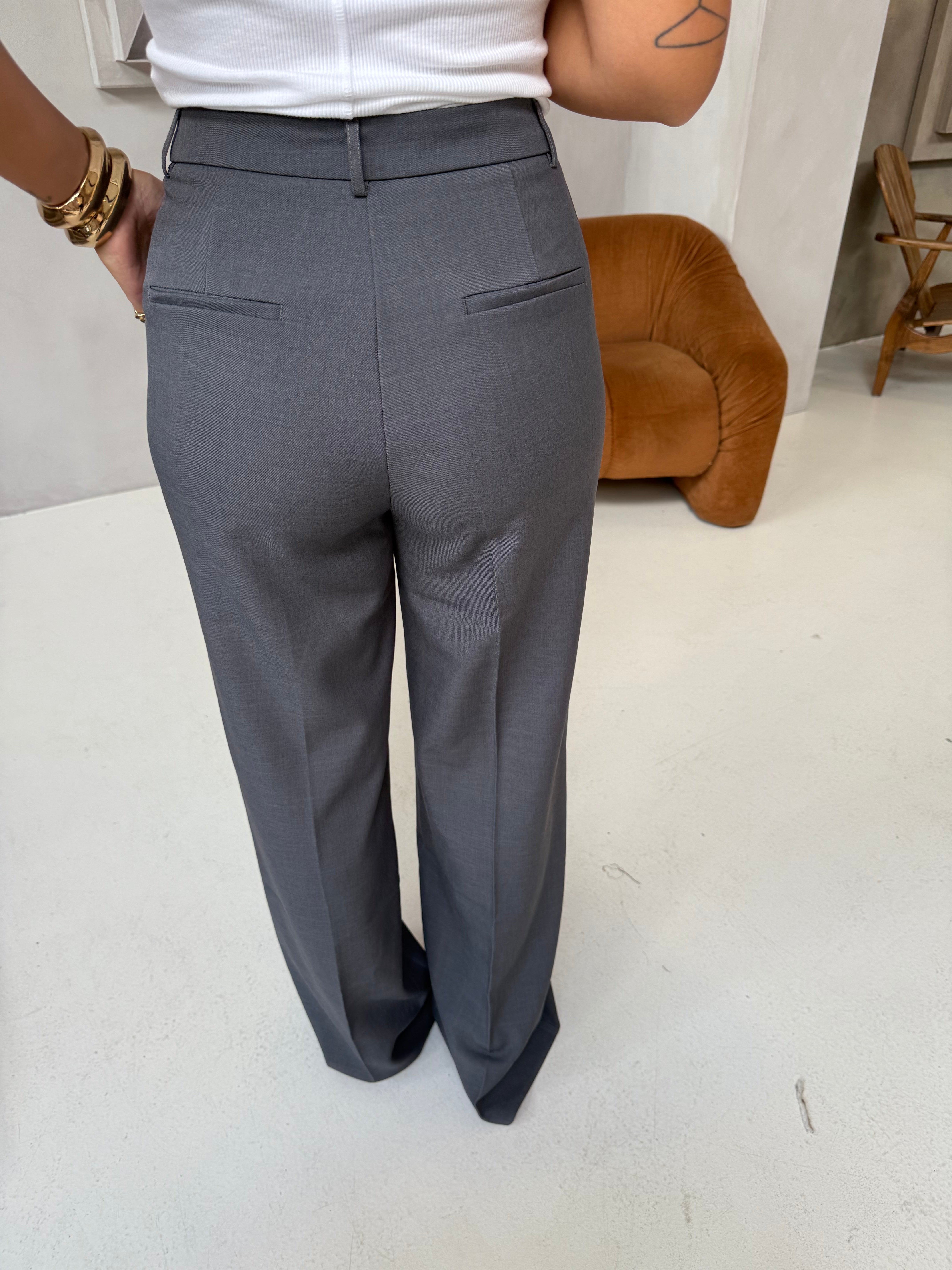 Pantalon VALENTINE fluide gris (vs-9002)