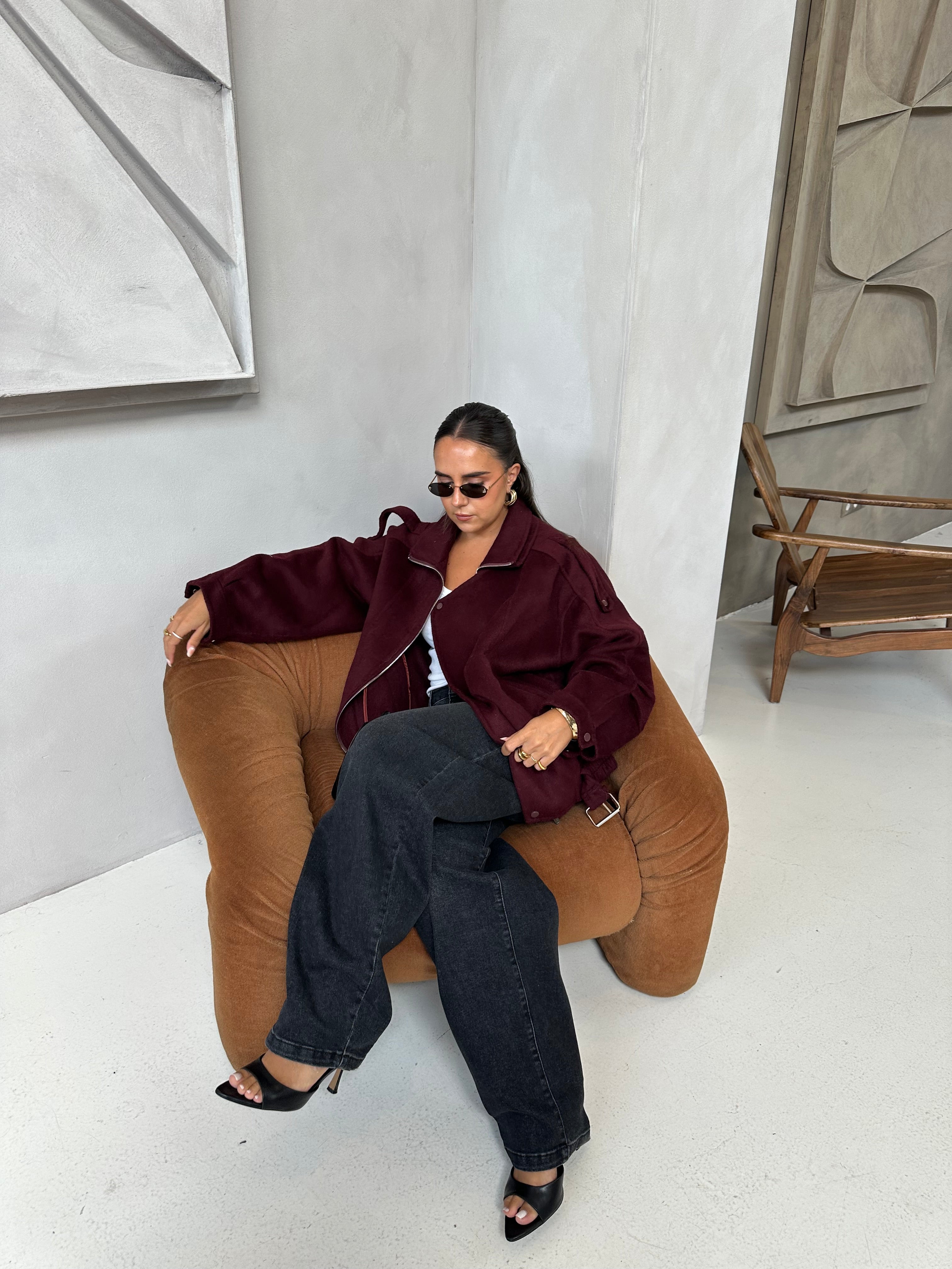 Bombers GLADYS laine bordeaux