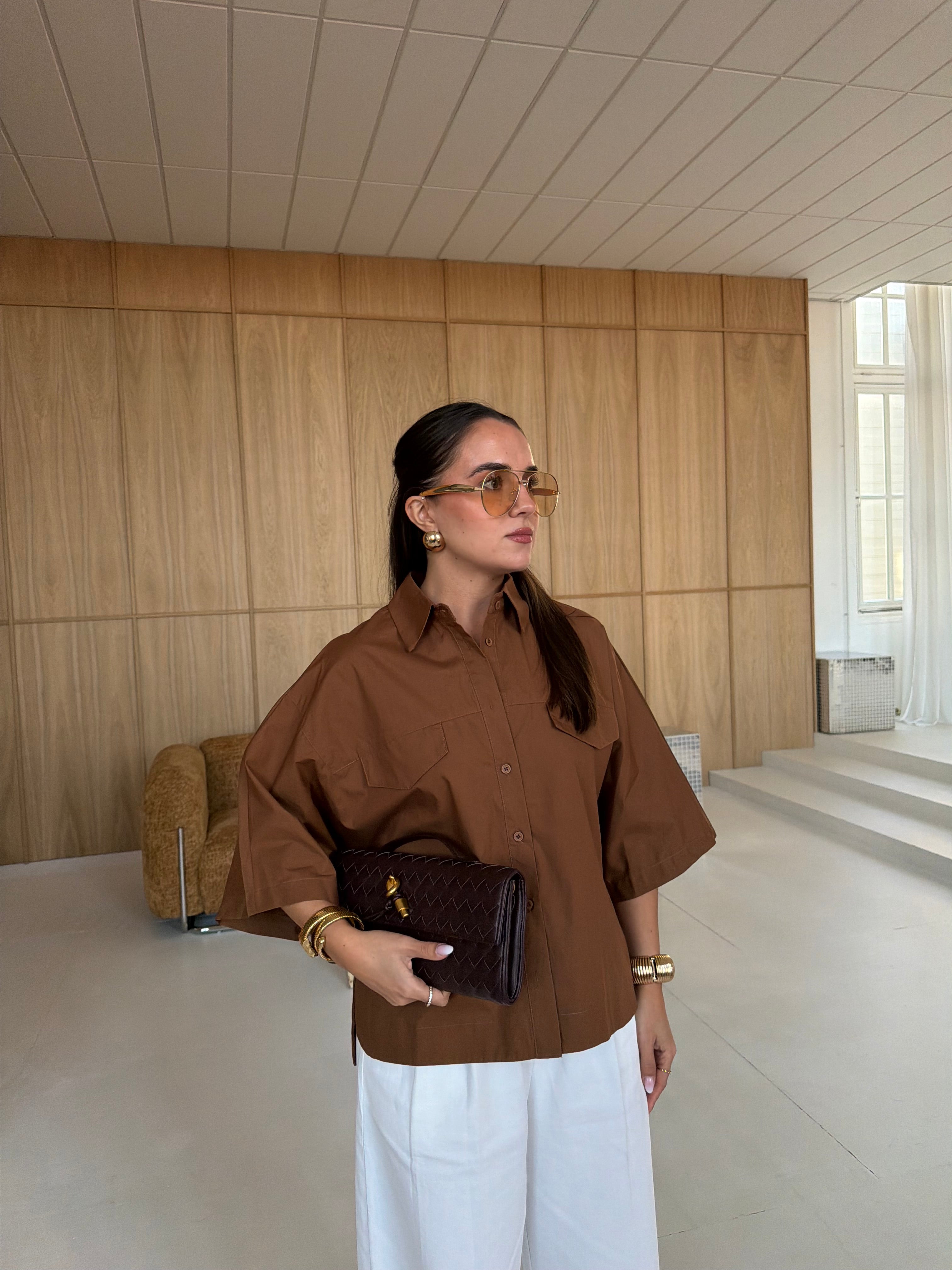Chemise POLA marron (SC199)