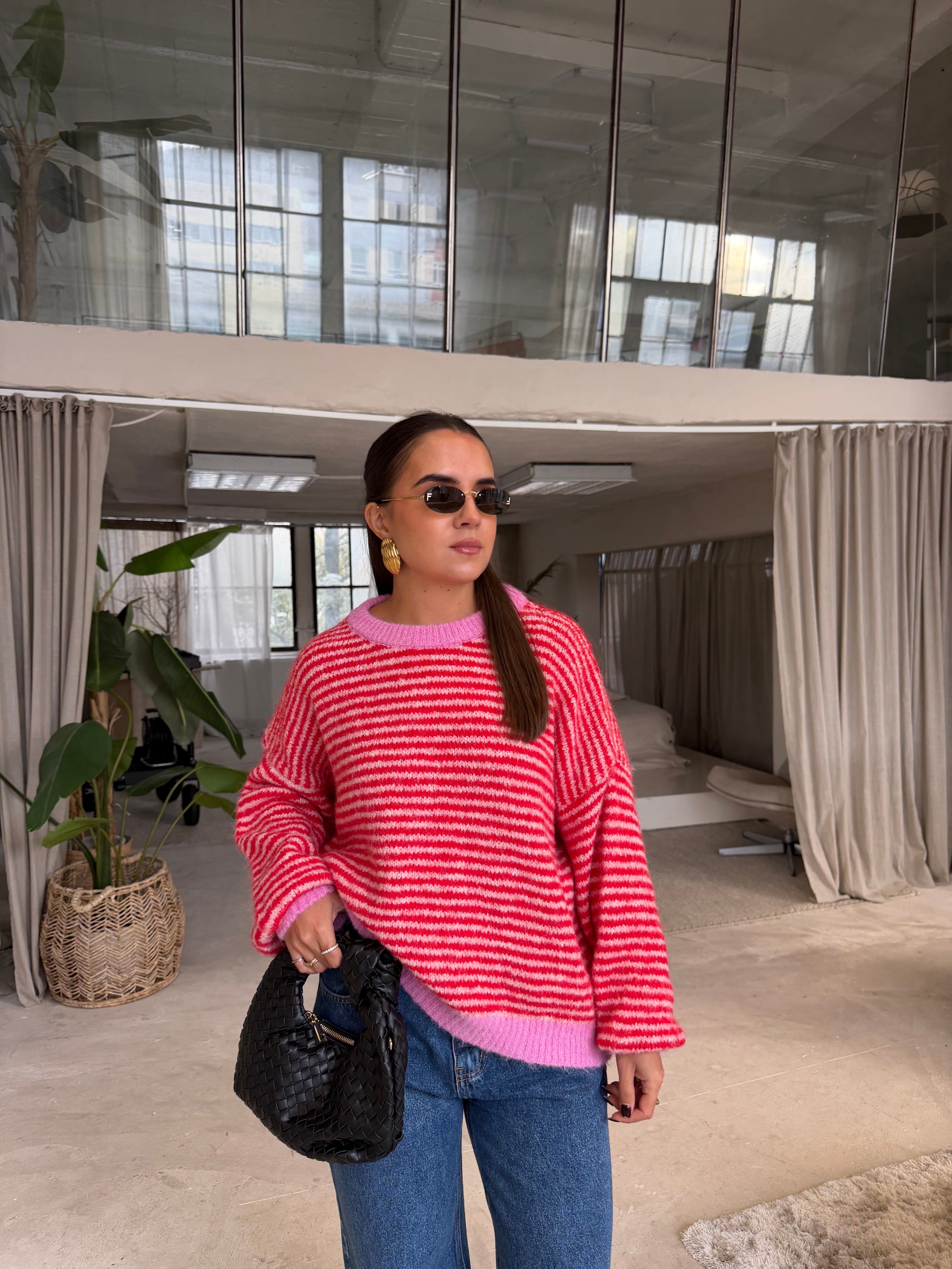 Pull VANIA rouge rose