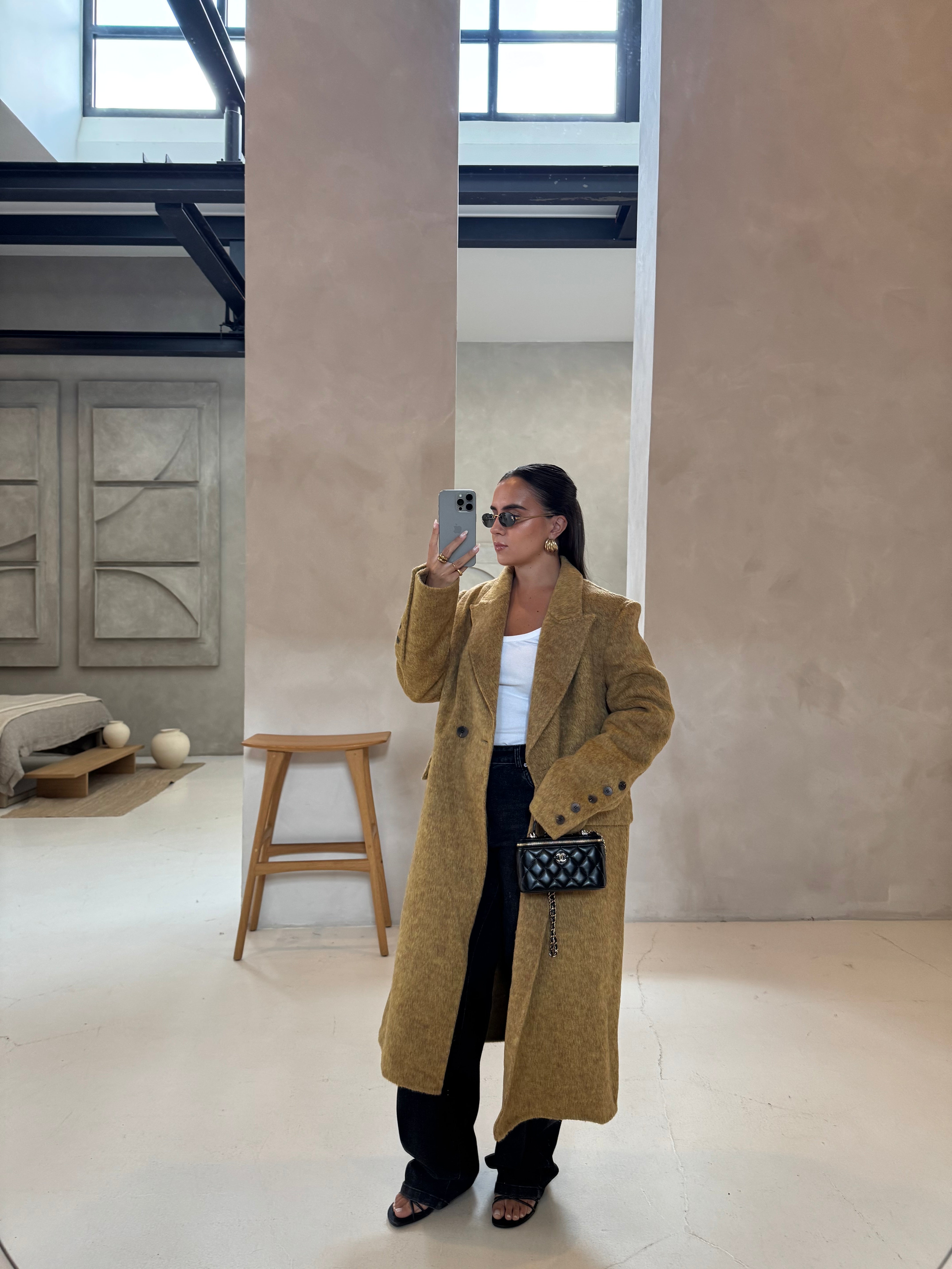 Manteau VIRAL long jaune (25CY903)