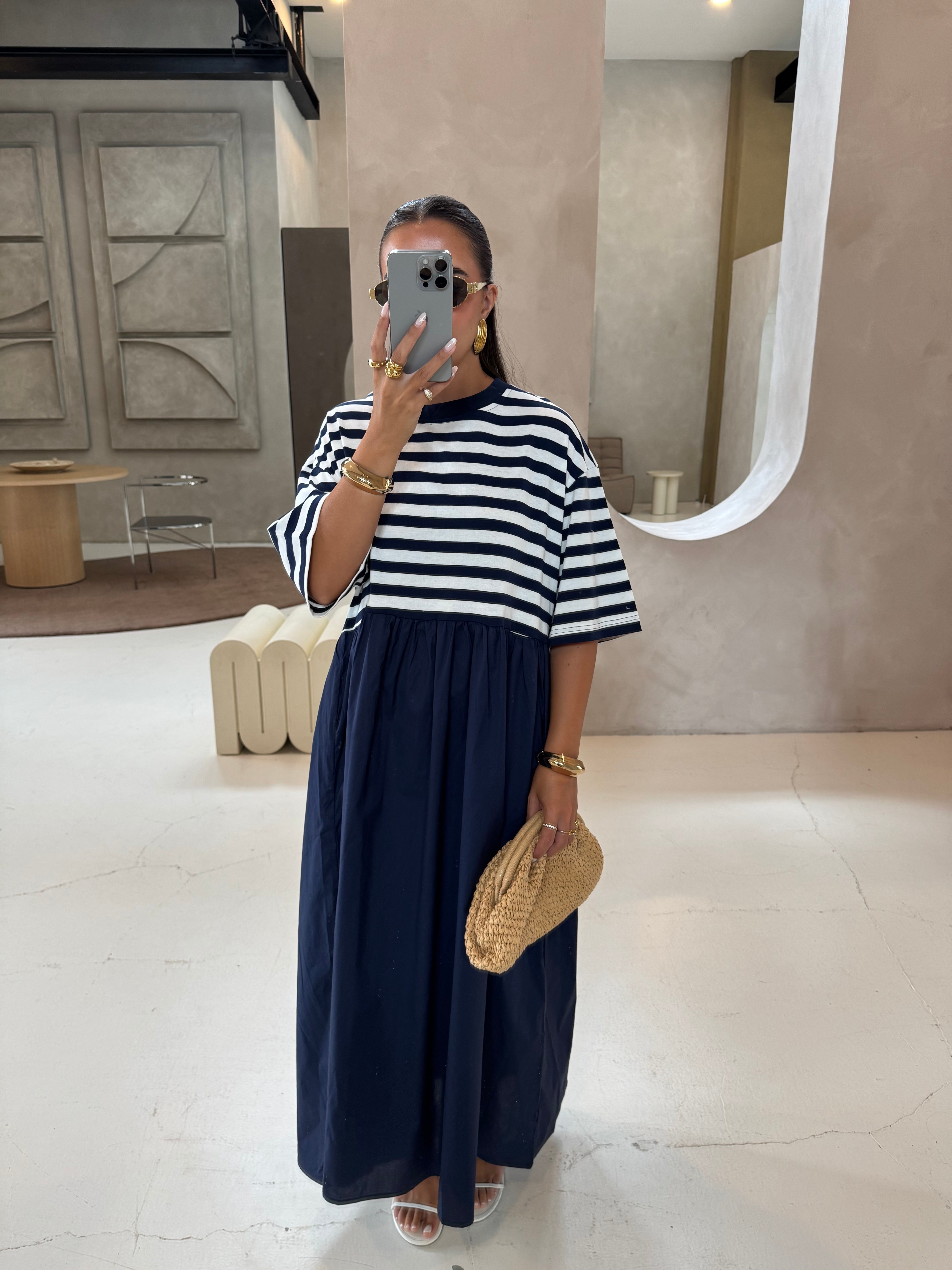Robe LS bleue marine (51085B)