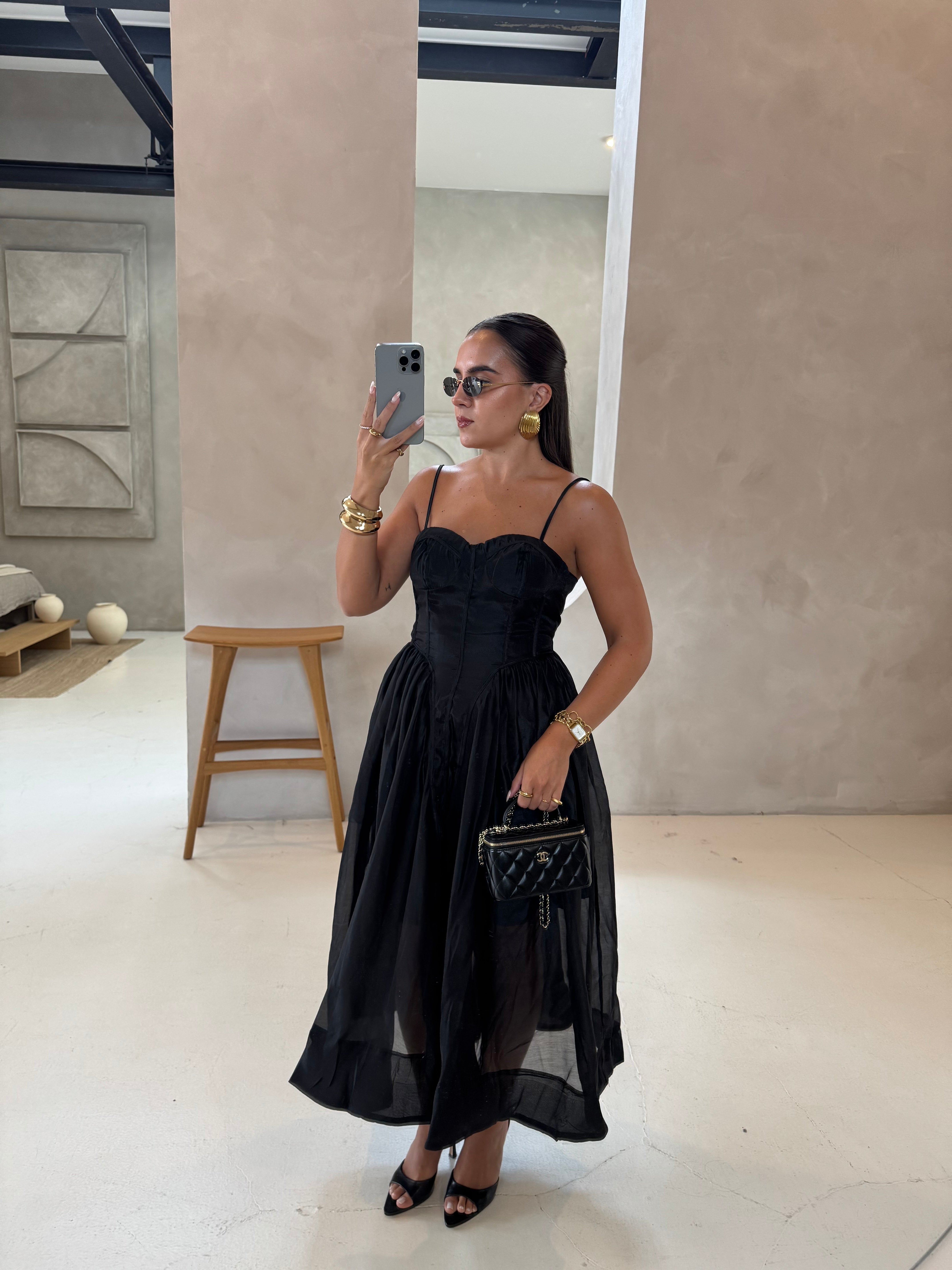 Robe SIMA longue noir (R11157)