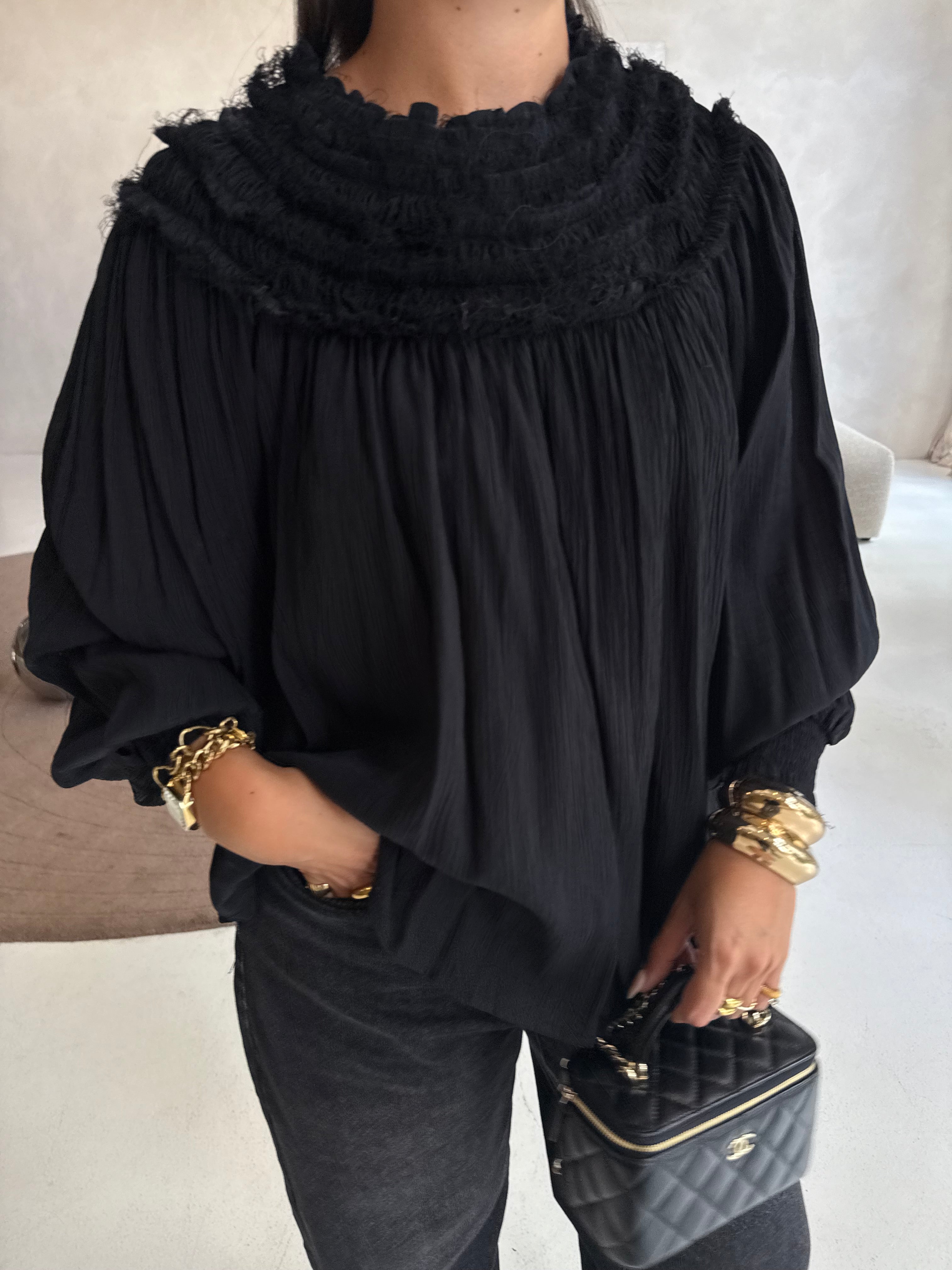 Chemise NAY noire (JY5106)
