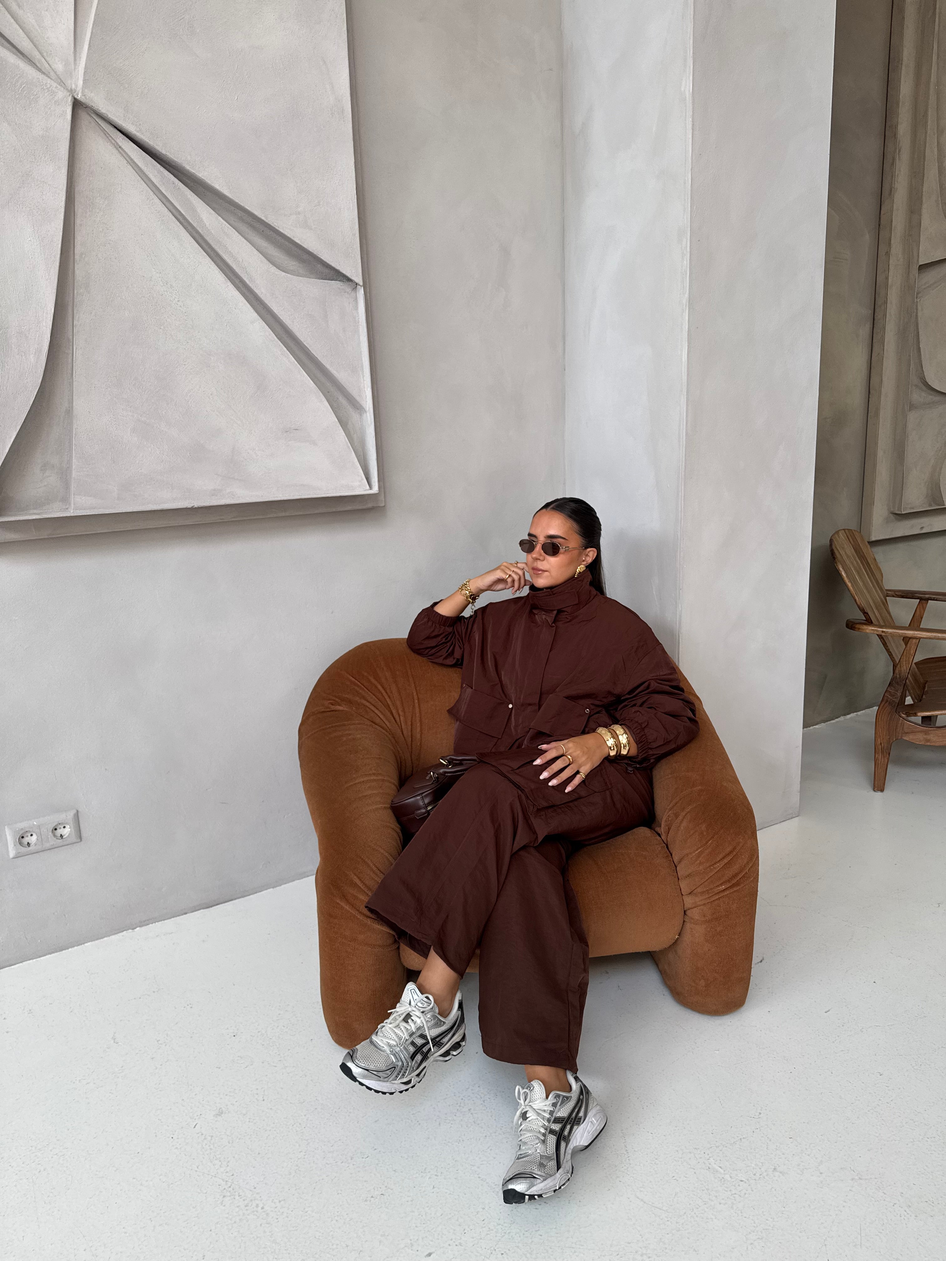 Veste LILI courte marron (jy5107)