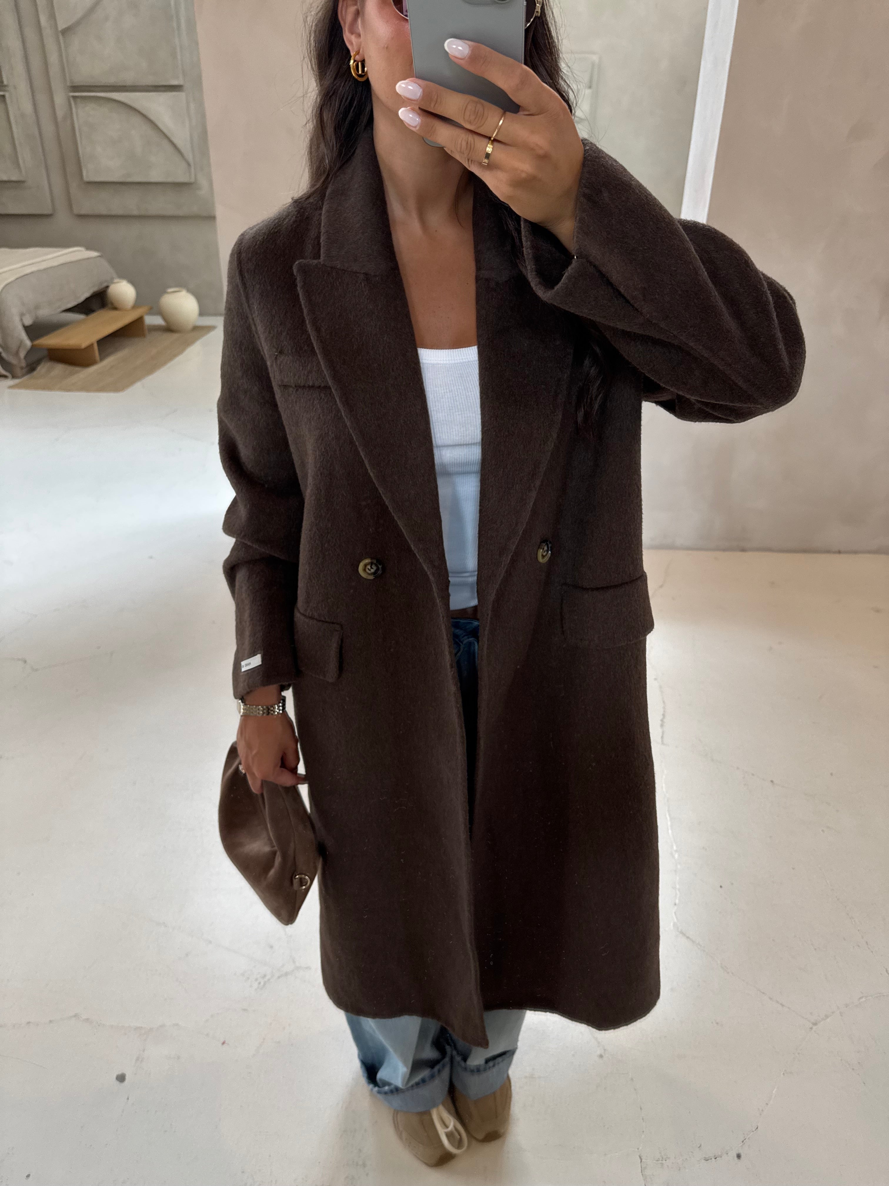 Manteau MK laine marron