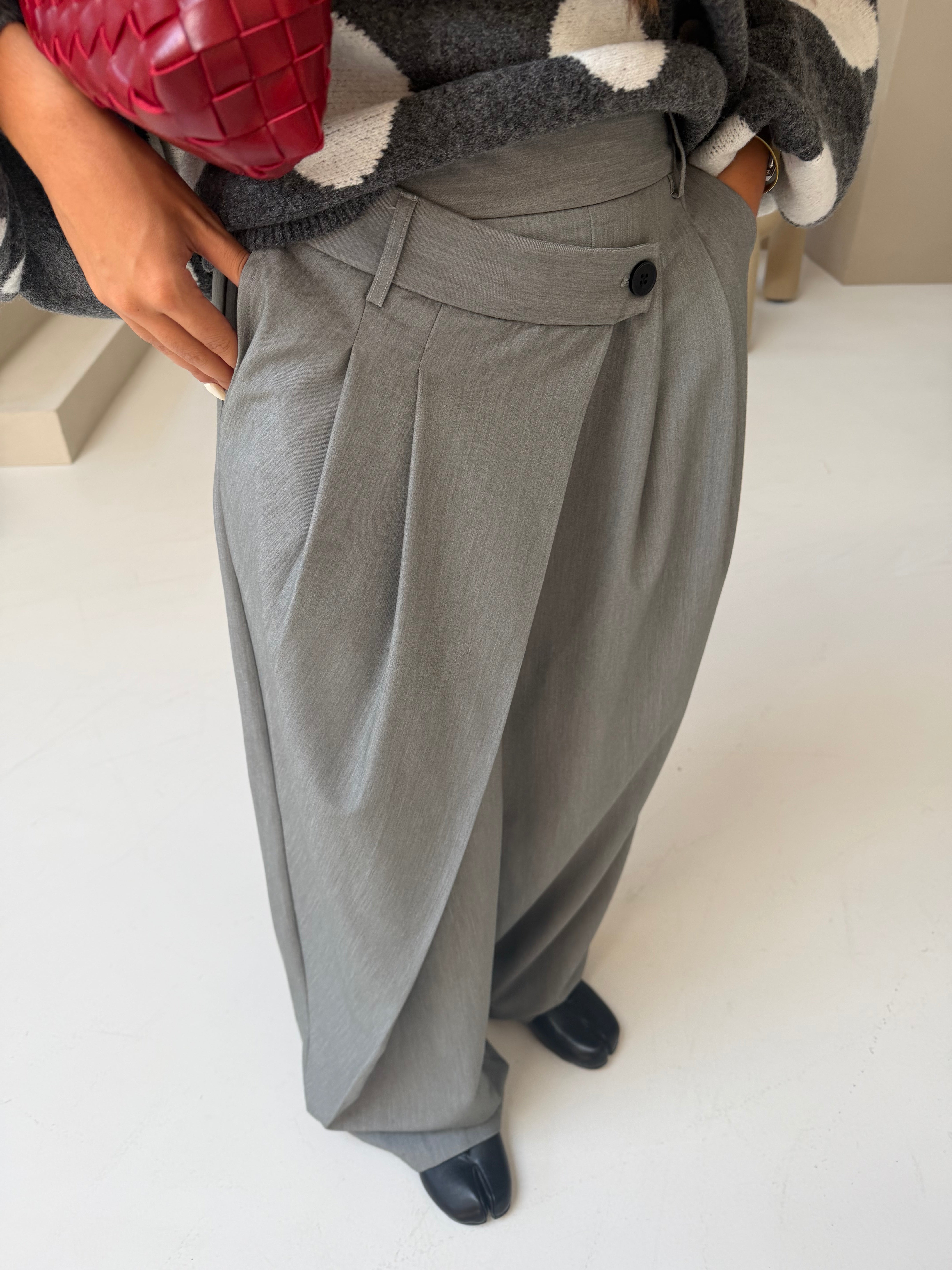 Pantalon pince ASLI gris (L114)