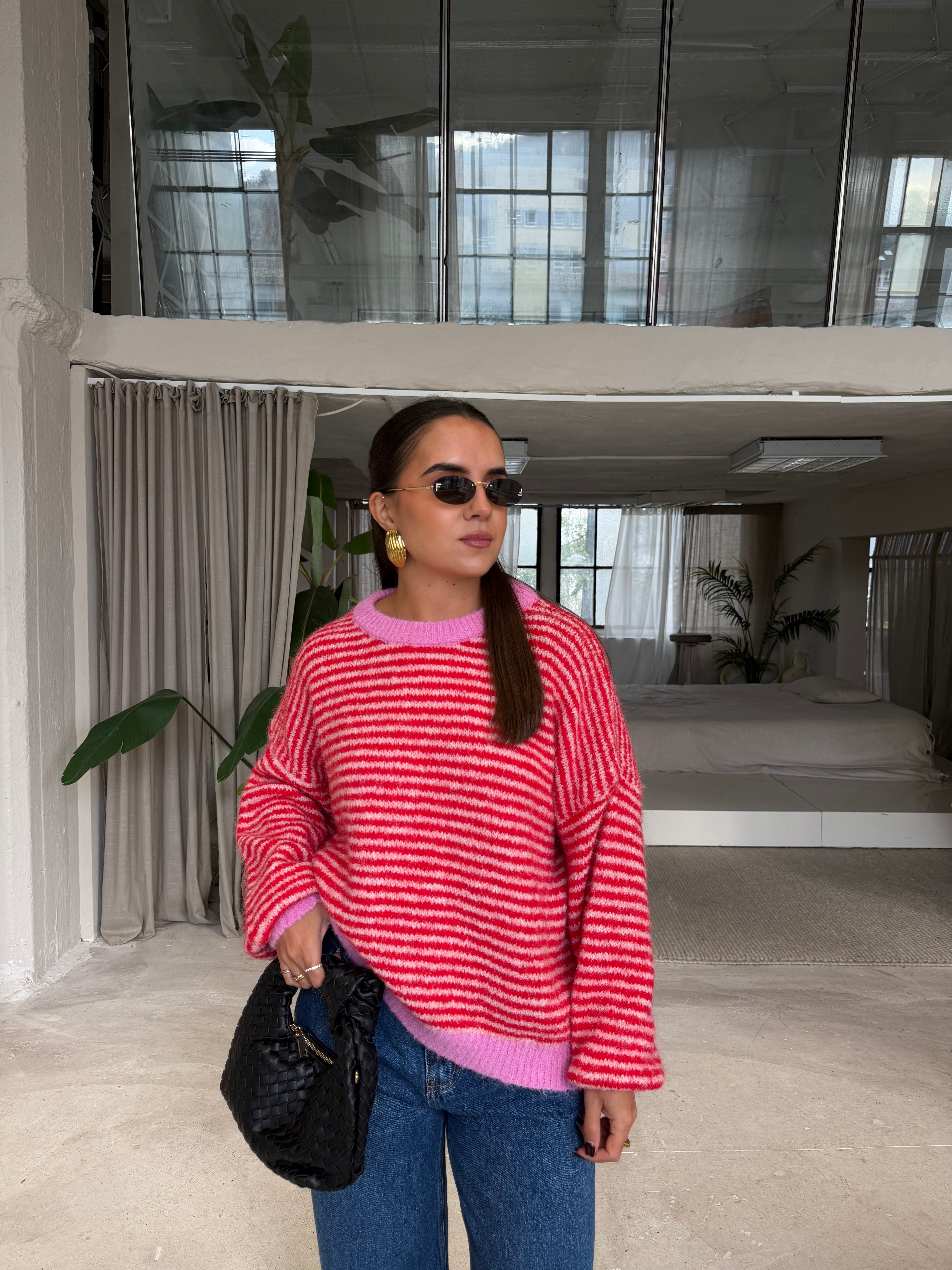 Pull VANIA rouge rose