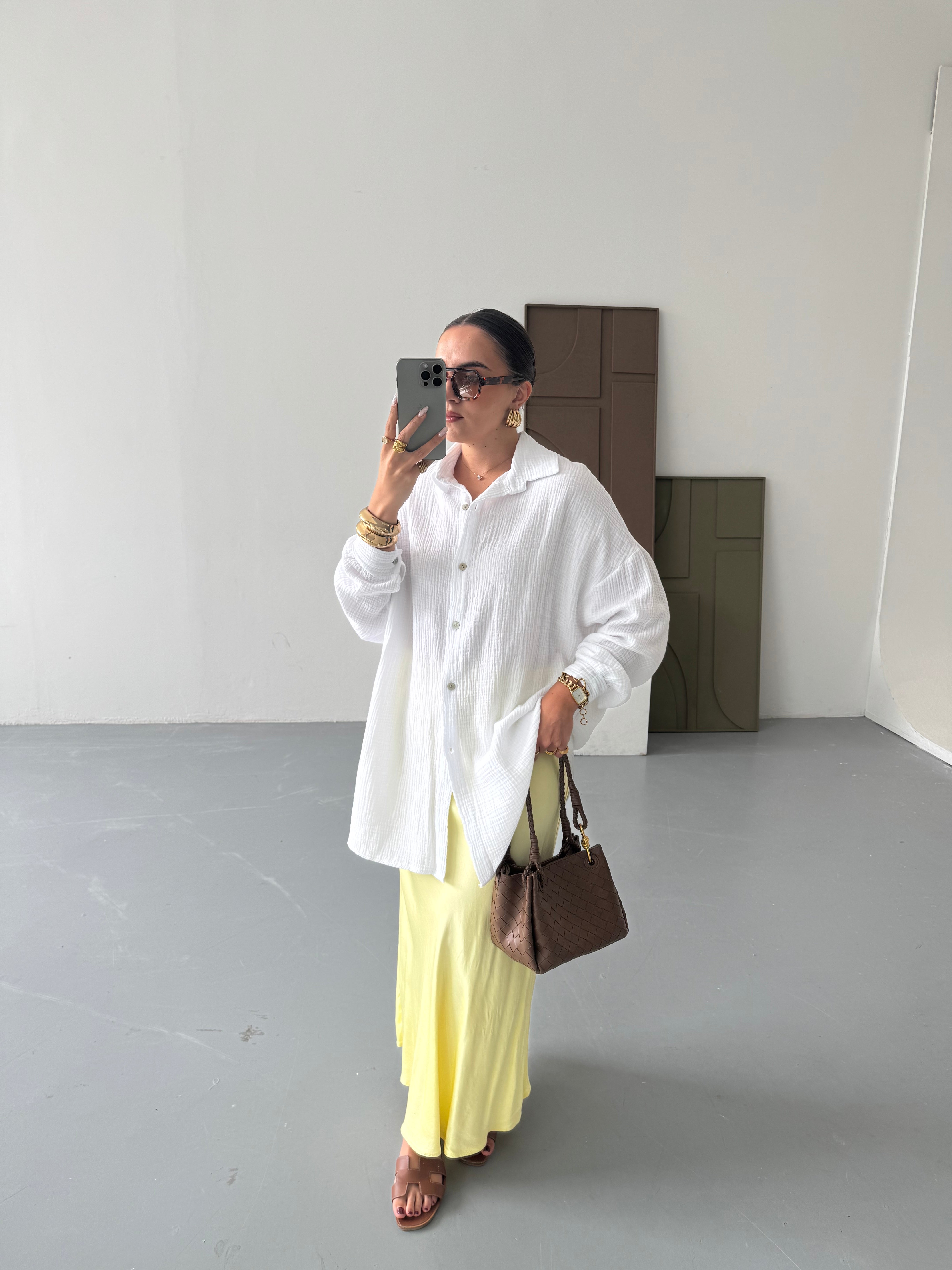 Chemise gaze de coton blanc