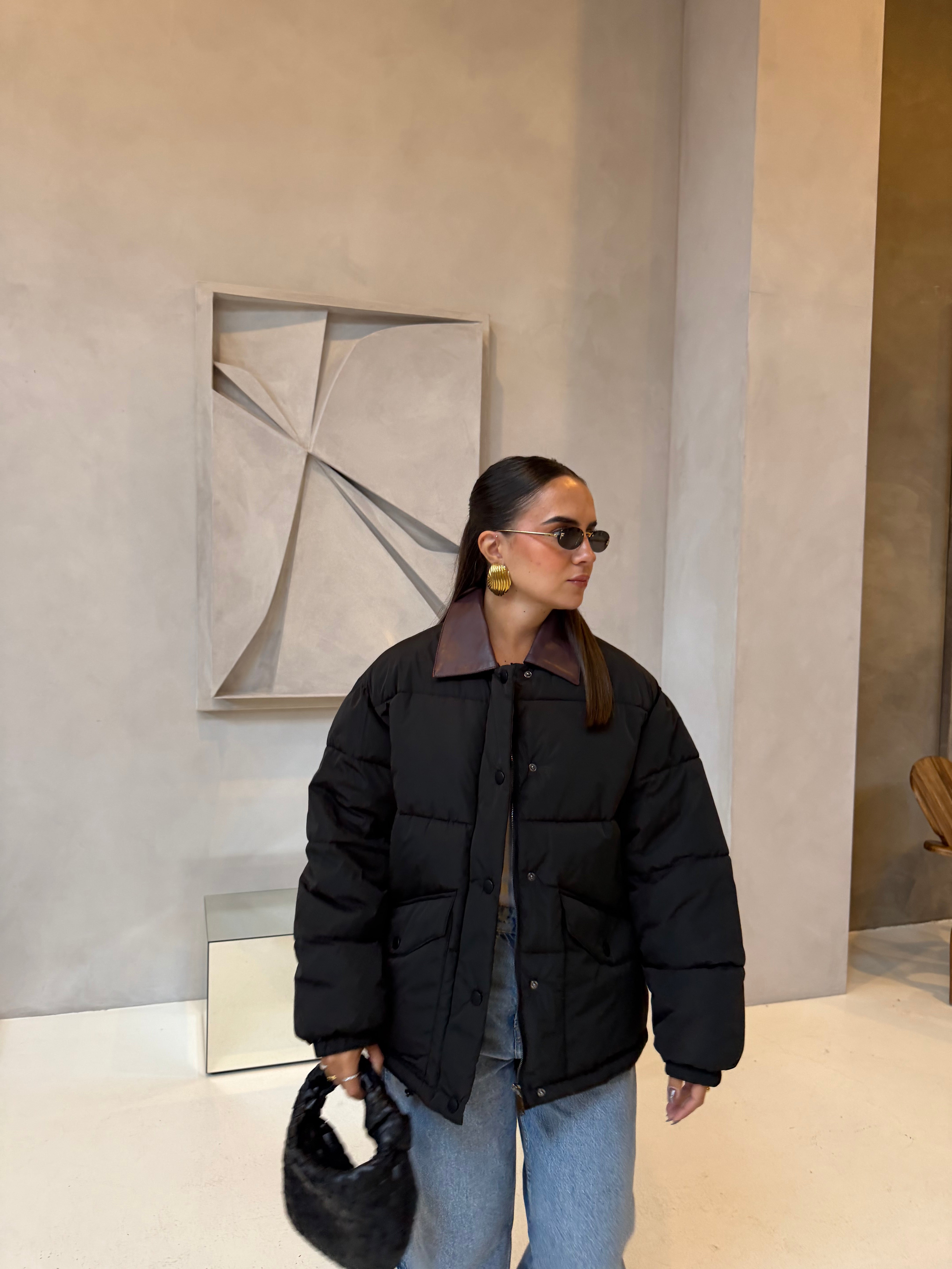 Doudoune col noire (8777)