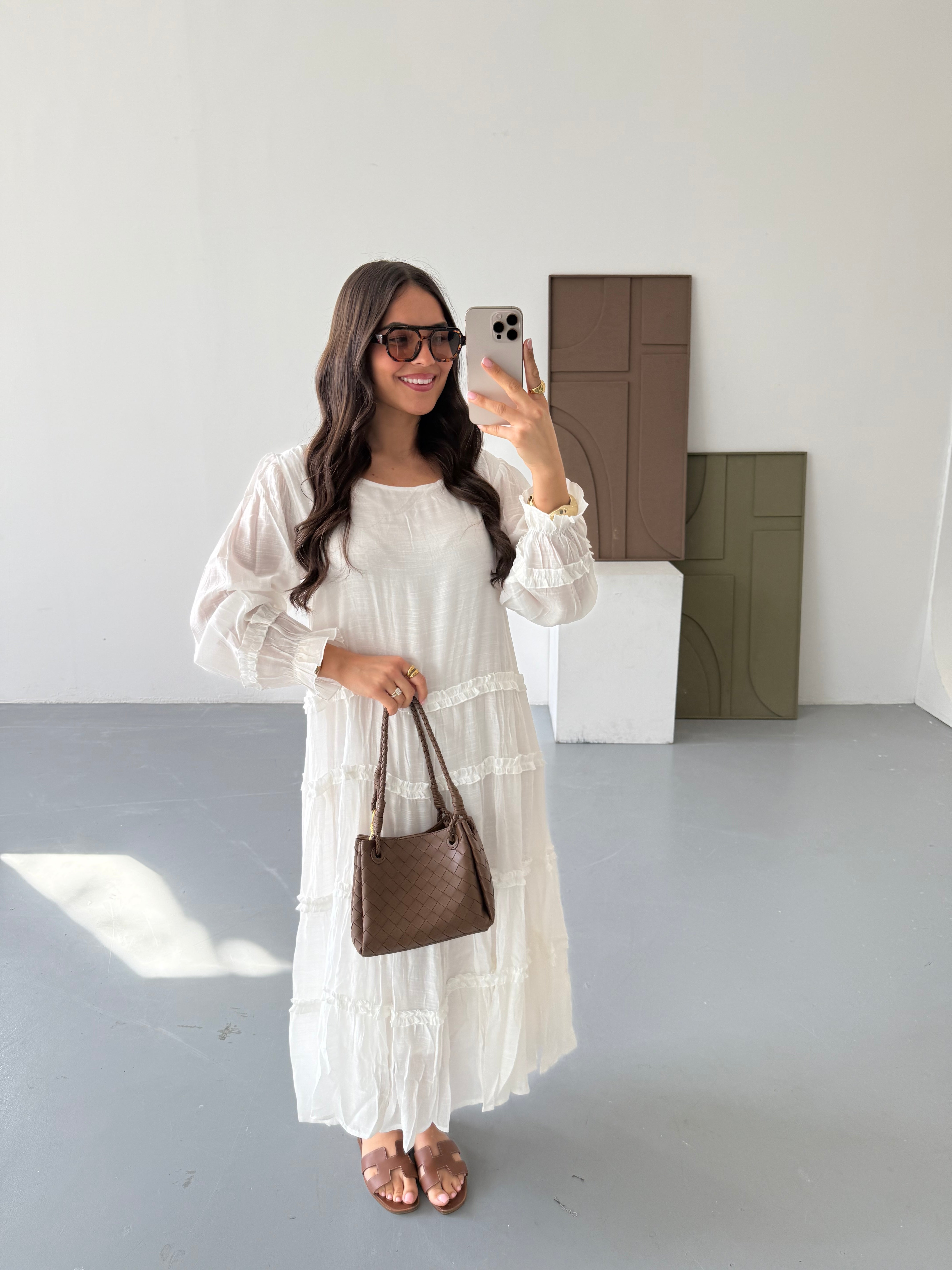 Robe KELLY blanche (JY5058)