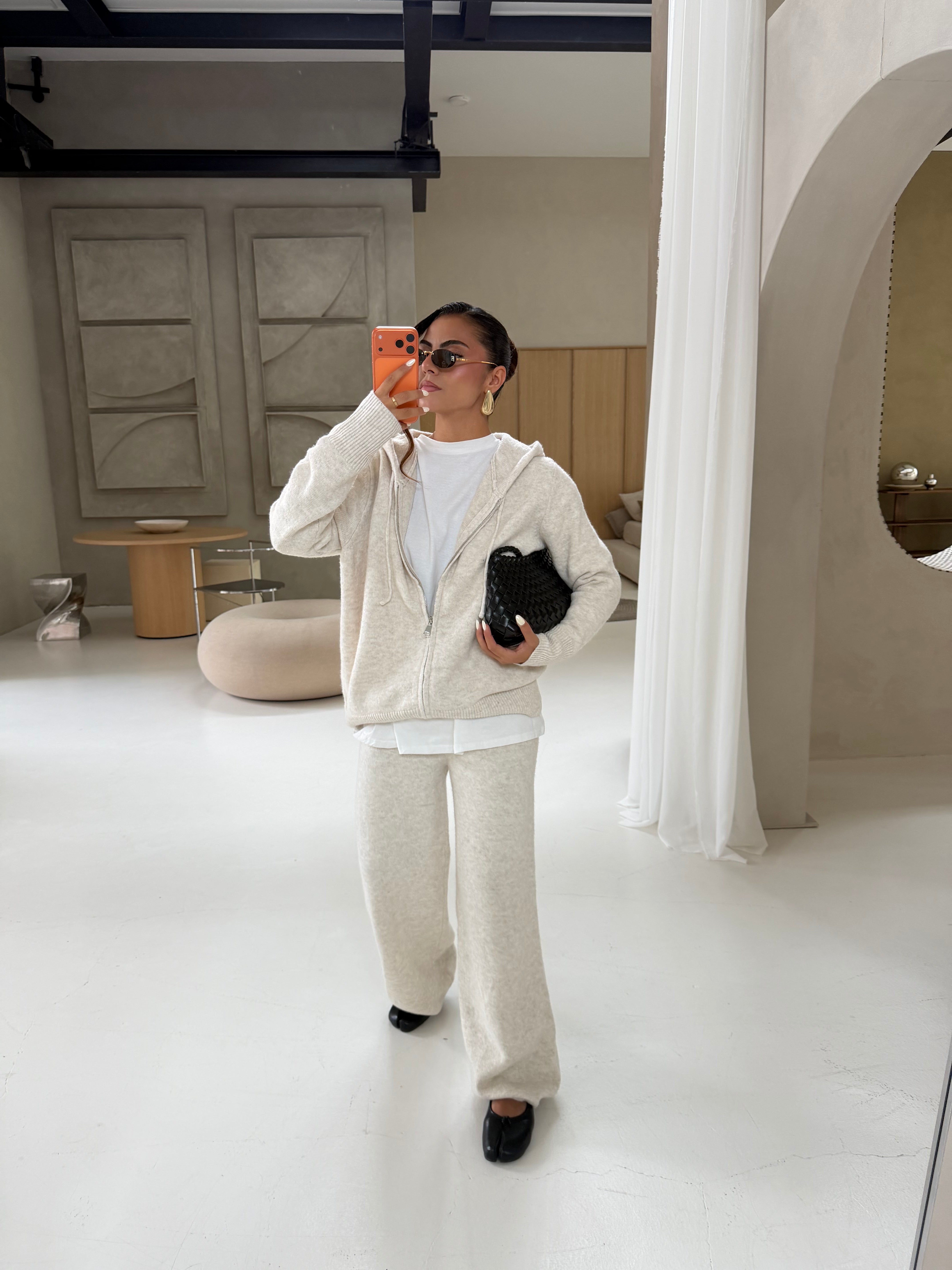 Ensemble gilet pantalon ENA écru (LC390)