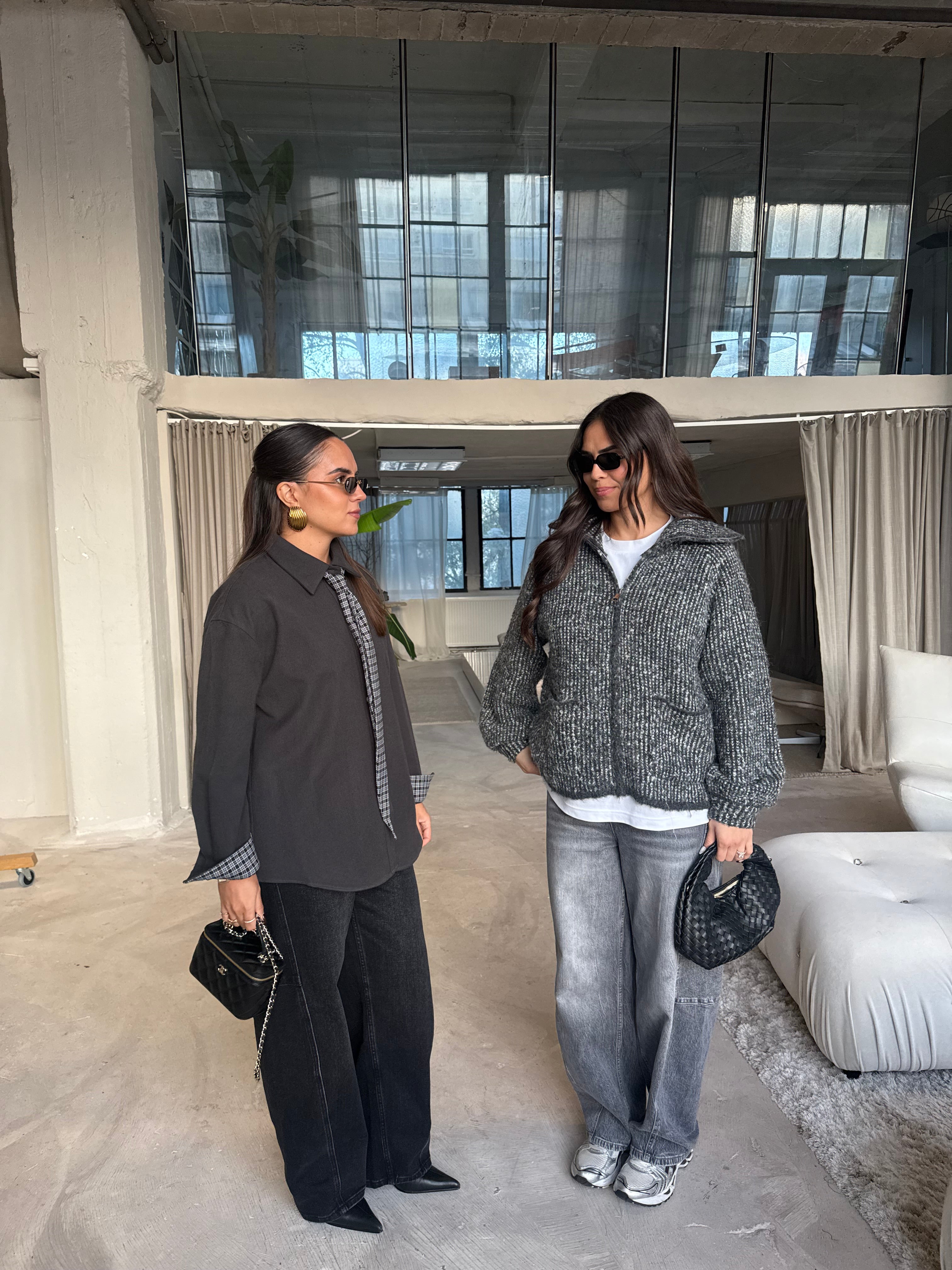 Chemise MIMI cravate grise (MA3189)