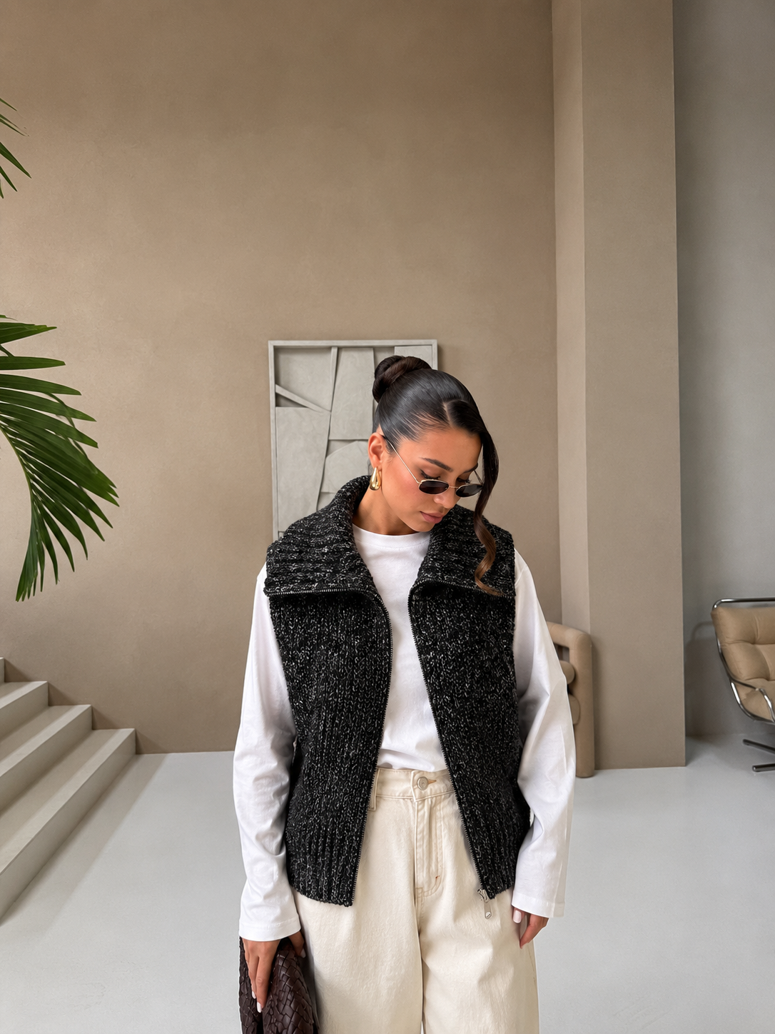 Gilet sans manche BERYL noir (LC402)