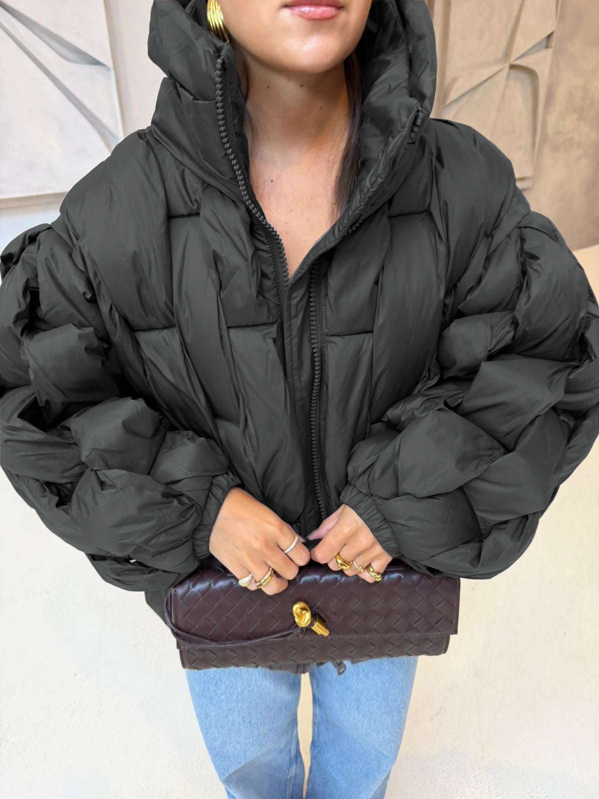 Doudoune OVER noire (F202505)