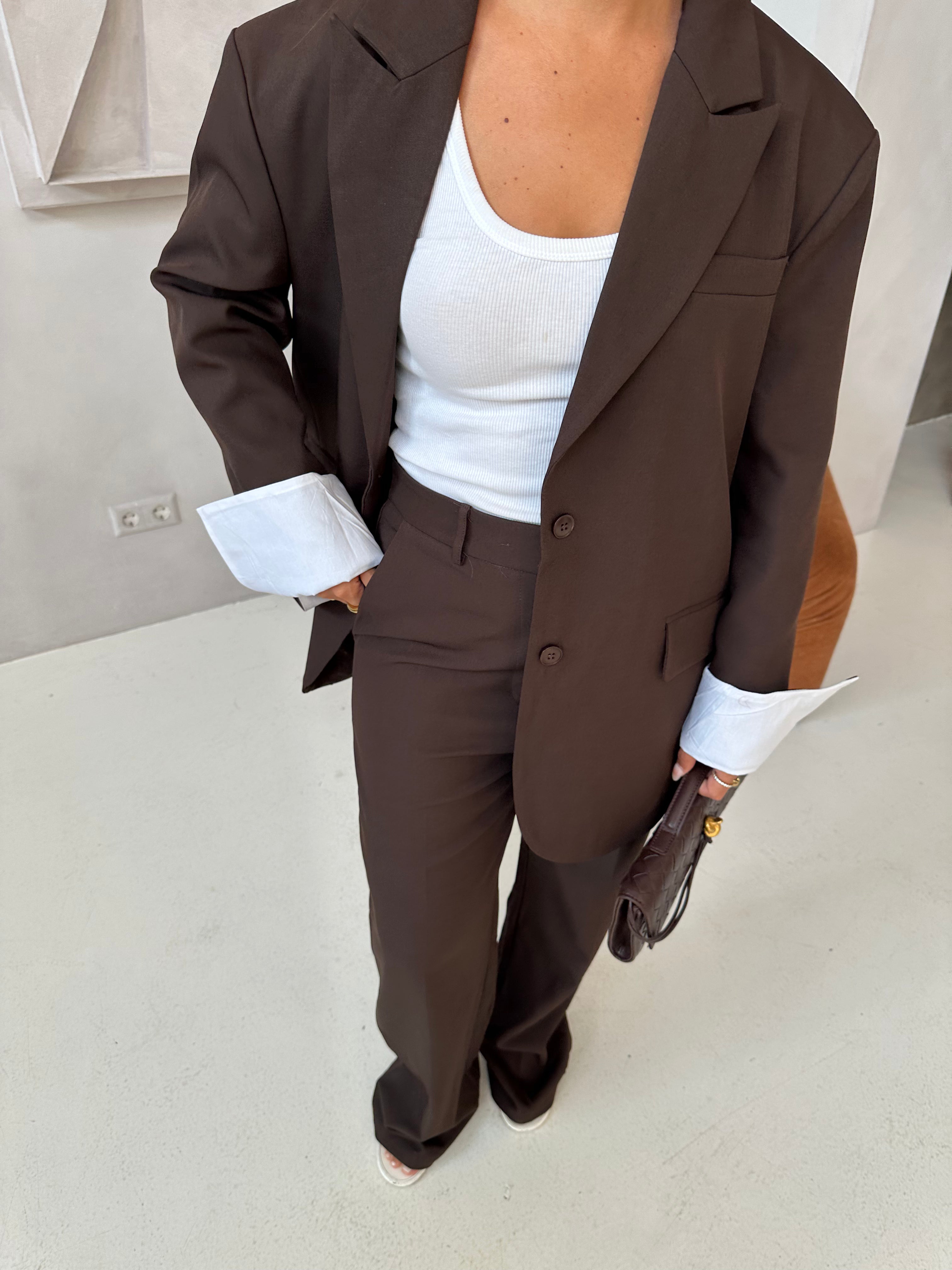Pantalon ASTRID fluide COFFEE (m756)